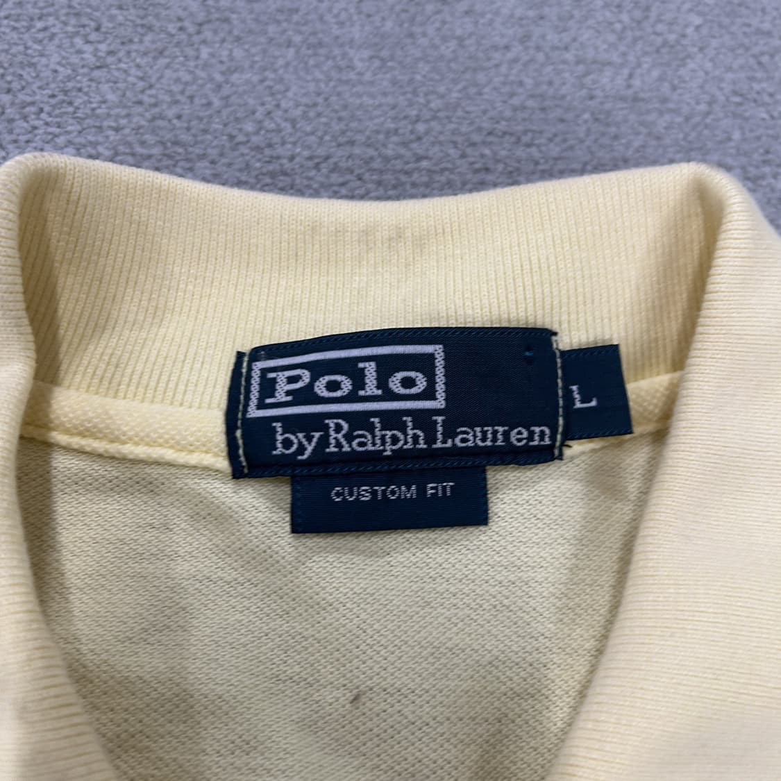 폴로 랄프로렌 옐로우 반팔 카라티 L 상품이미지2