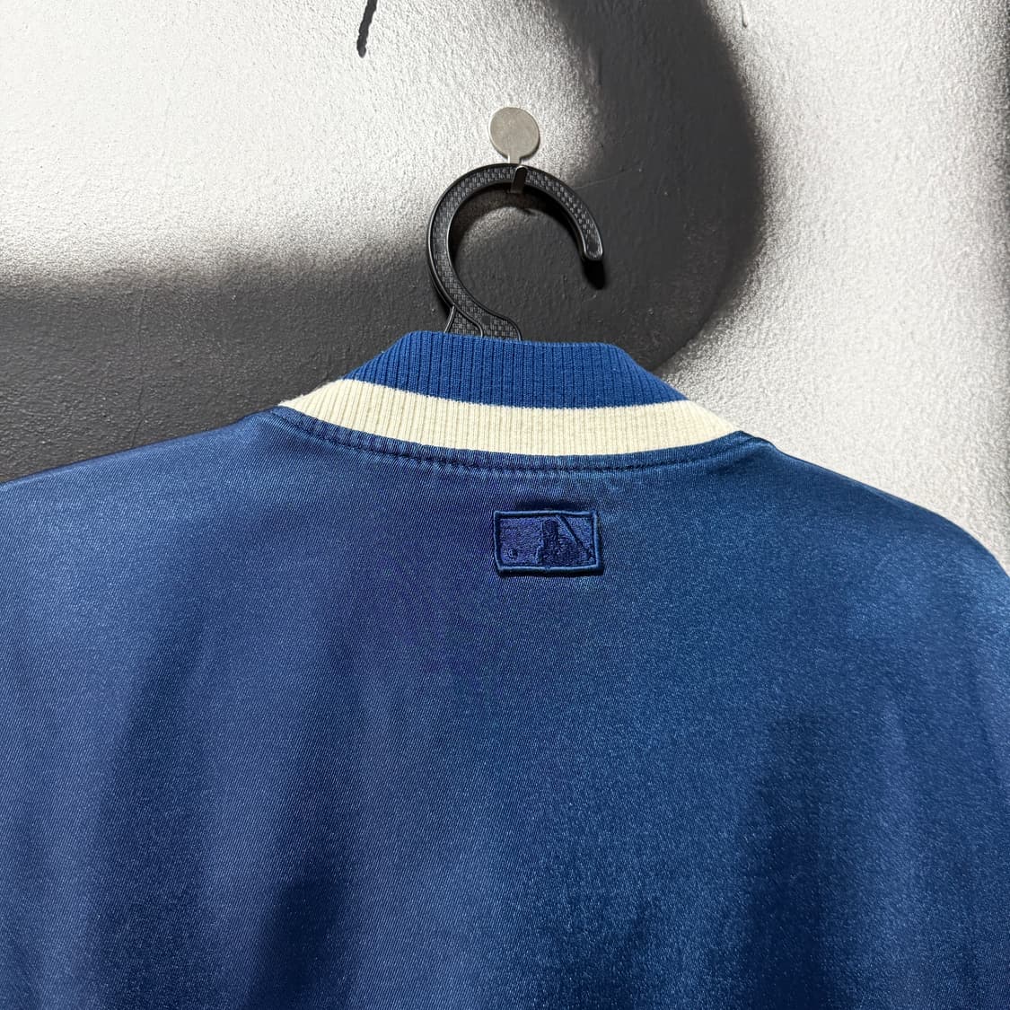 MLB 뉴욕 양키스 올드스쿨 배색 사틴 베이스볼 바시티 자켓 상품이미지6