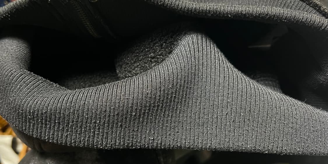 페일 제이드 크랙 스웨이드 시어링 재킷 블랙 상품이미지2