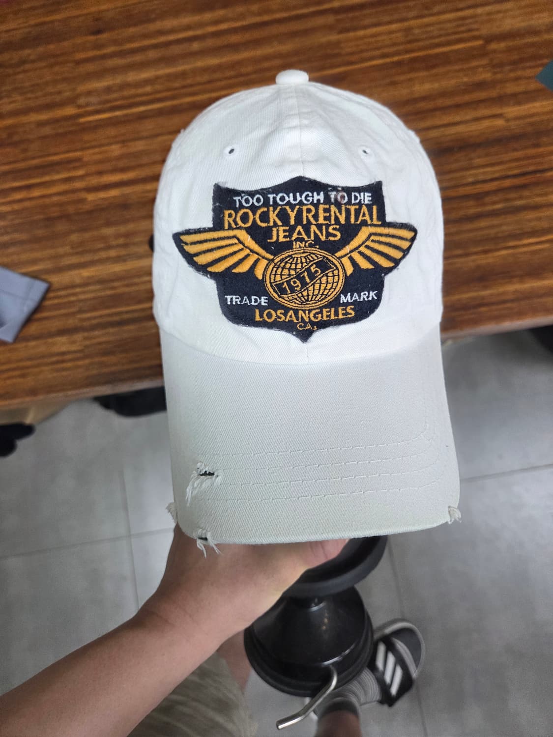 록키렌탈 빈티지 y2k 데미지 볼캡 모자 프리  상품이미지1