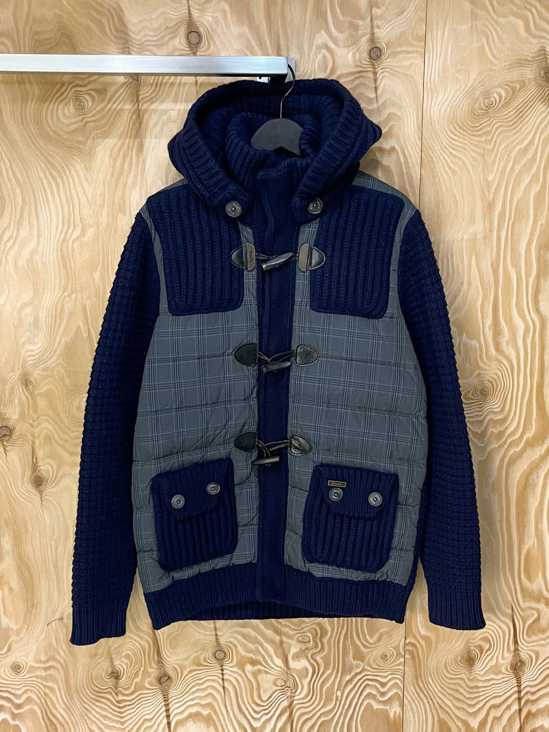 바크 이태리 패디드 니트 더플 후드 코트 상품이미지3