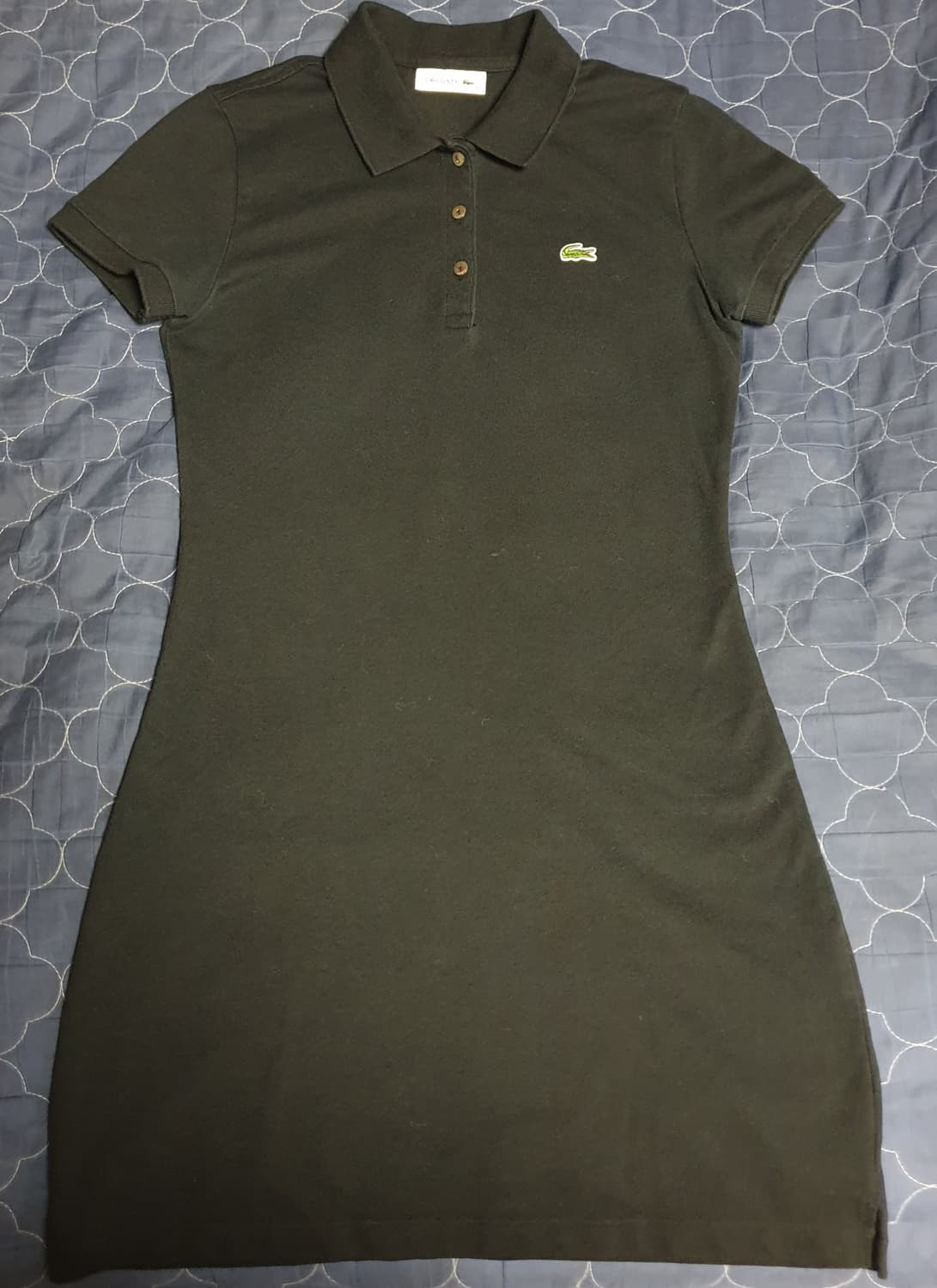 (동일드방레) 라코스테 딱붙핏 반팔 카라 미니원피스 블랙 (34) 상품이미지1