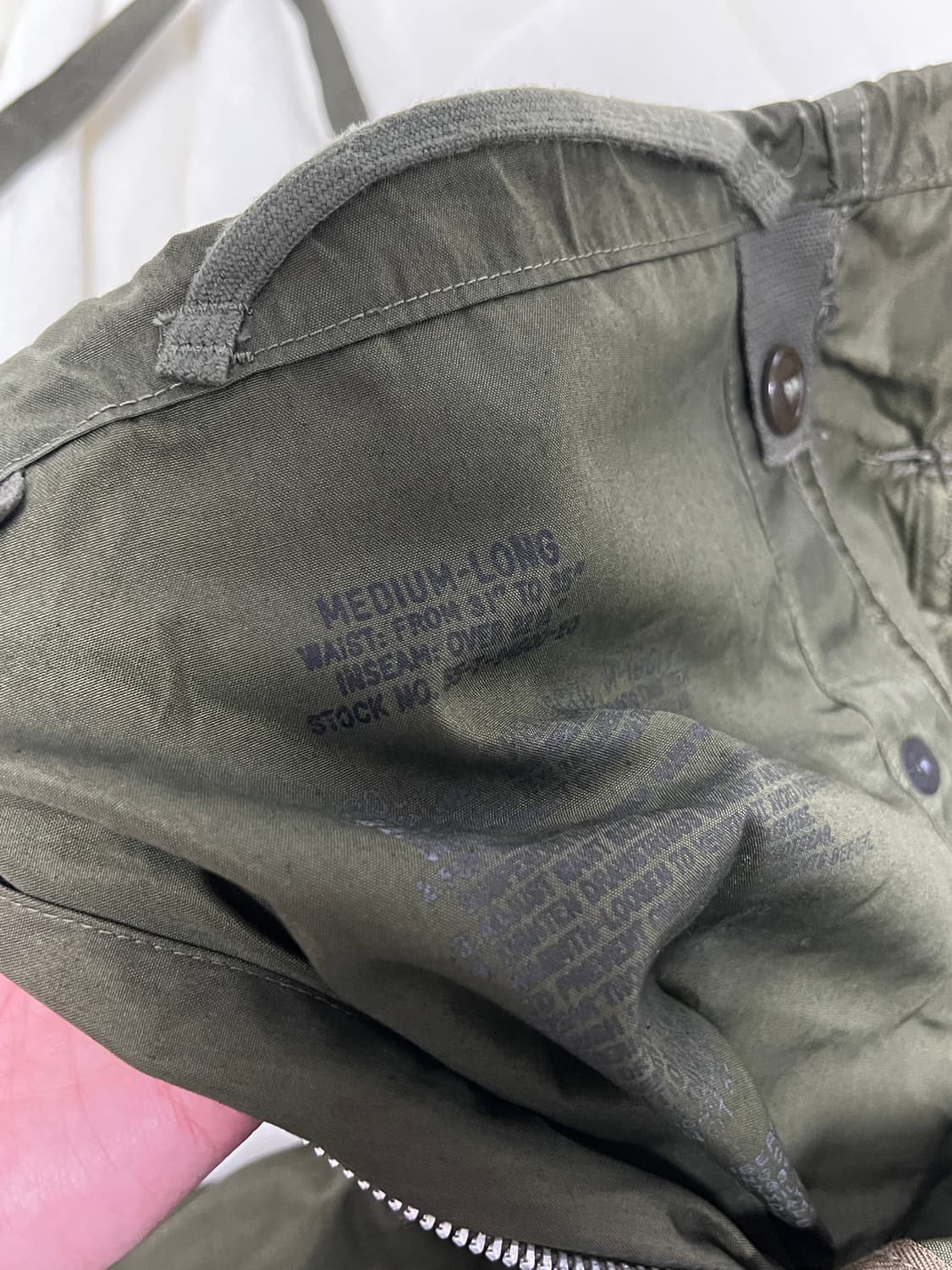 미군 m51 아크틱 쉘 오리지널 팬츠 상품이미지3