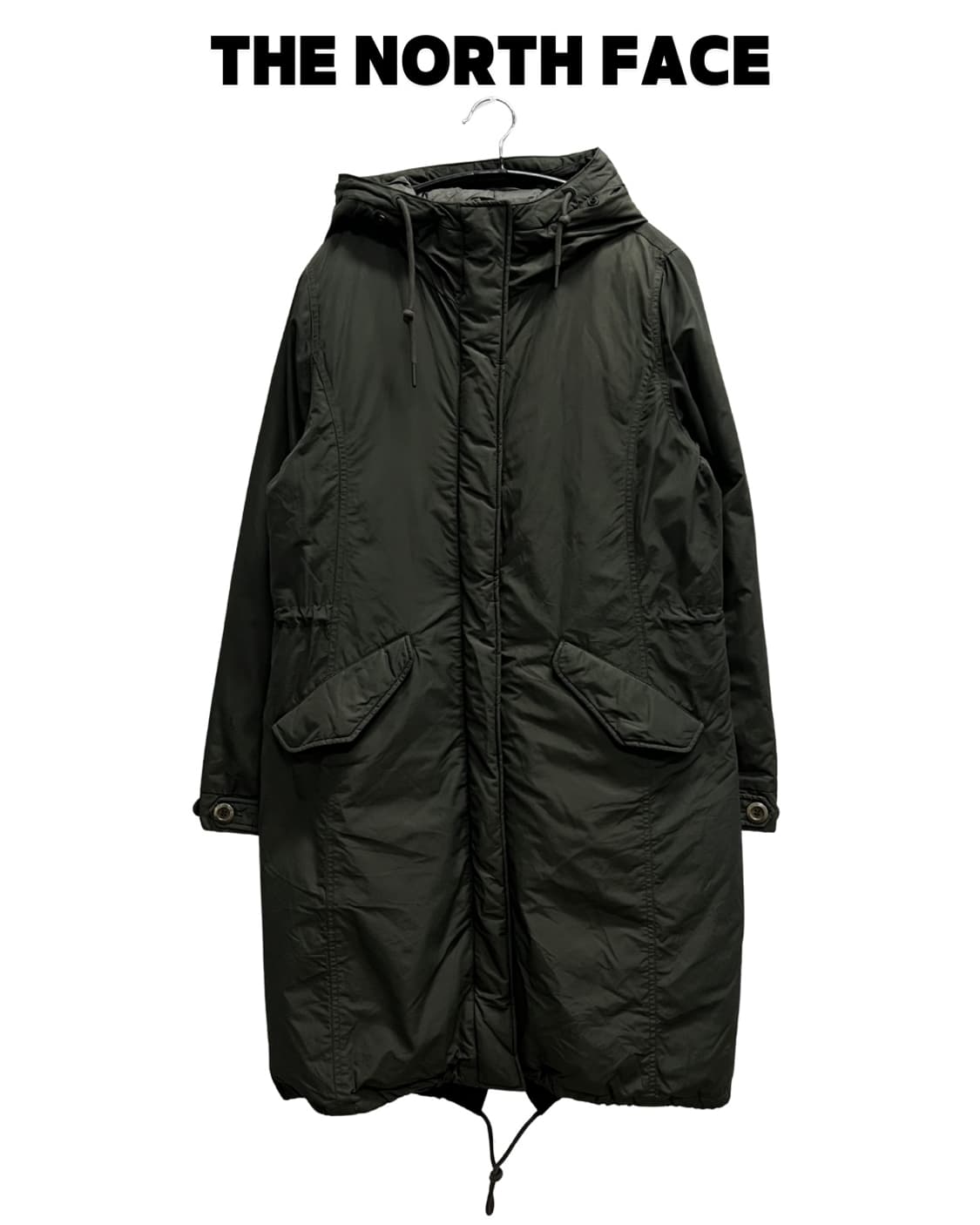 노스페이스 화이트라벨 우먼스 구스다운 노르워크 야상 패딩 카키 상품이미지1