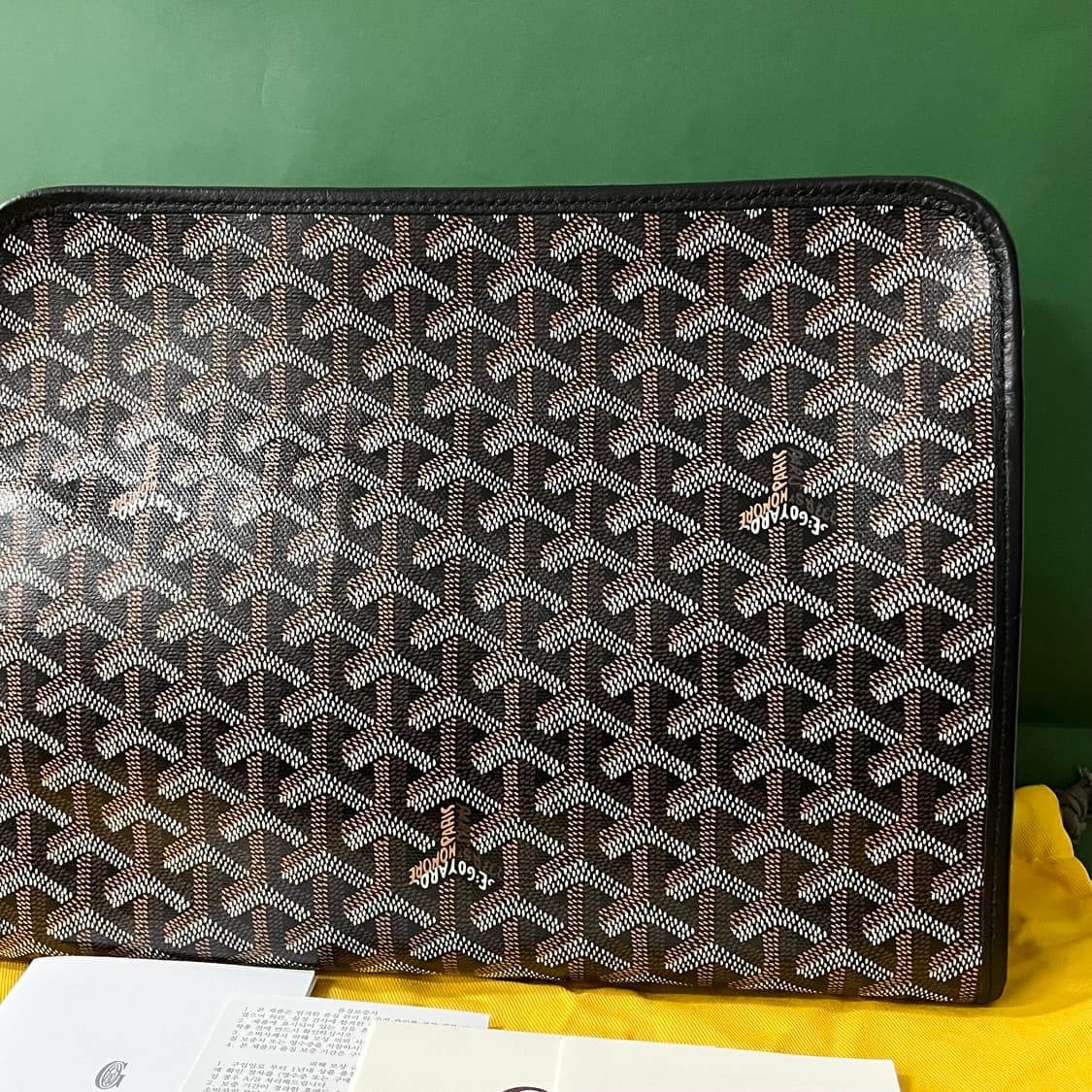 [S급/정품] 고야드 쥬방스 GM 블랙 클러치백 파우치 상품이미지5