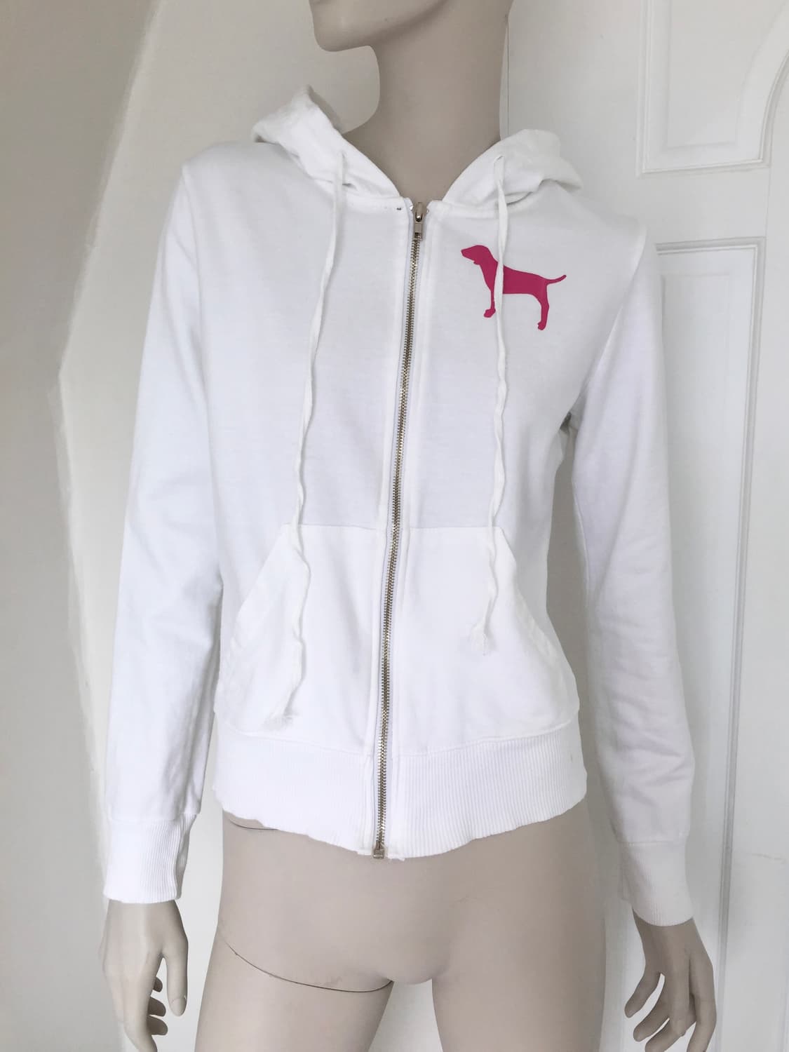 Pink Bold Number Patch Zip Hoodie 상품이미지7