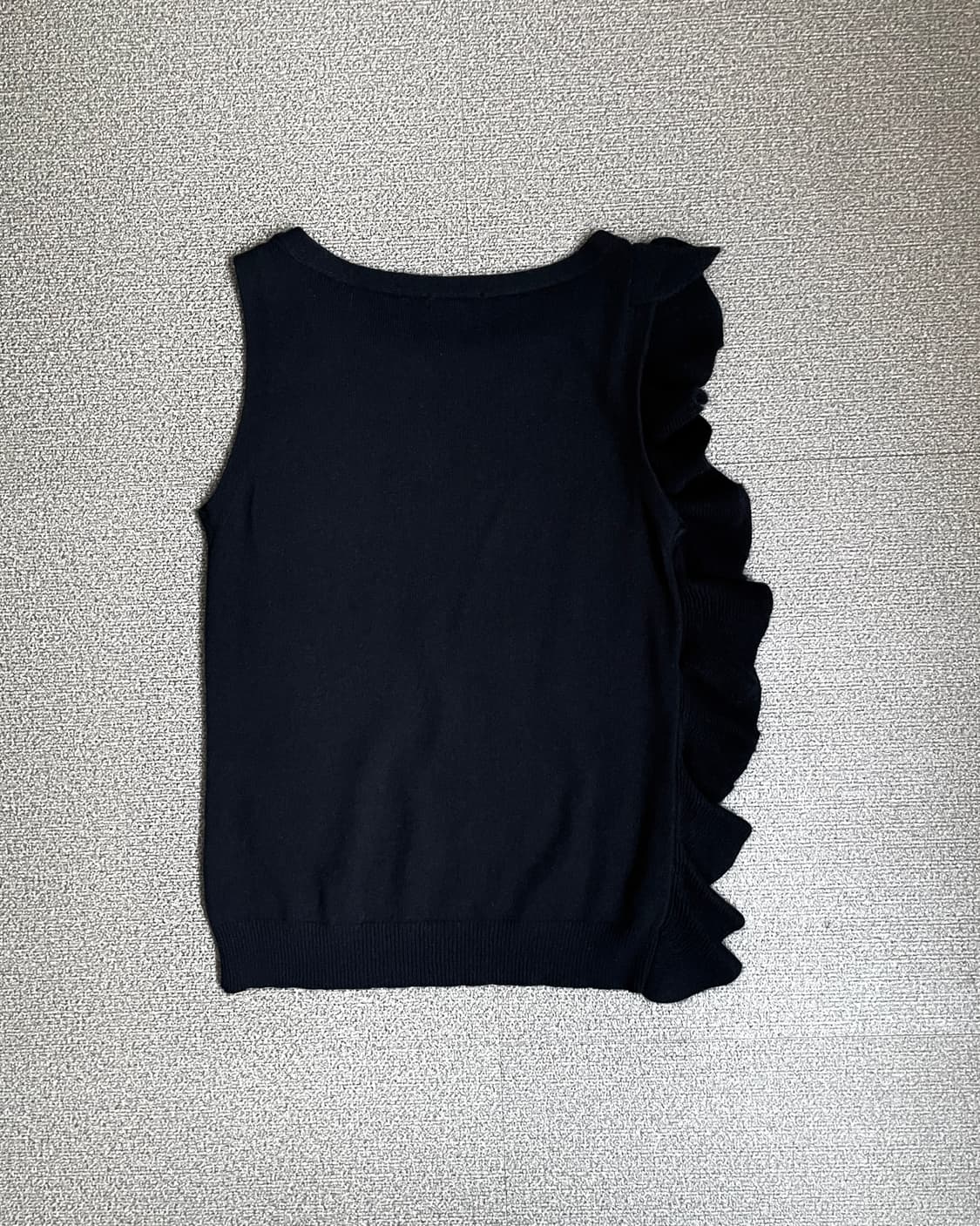 한안순 사이드 러플 앙고라 니트 베스트 상품이미지5