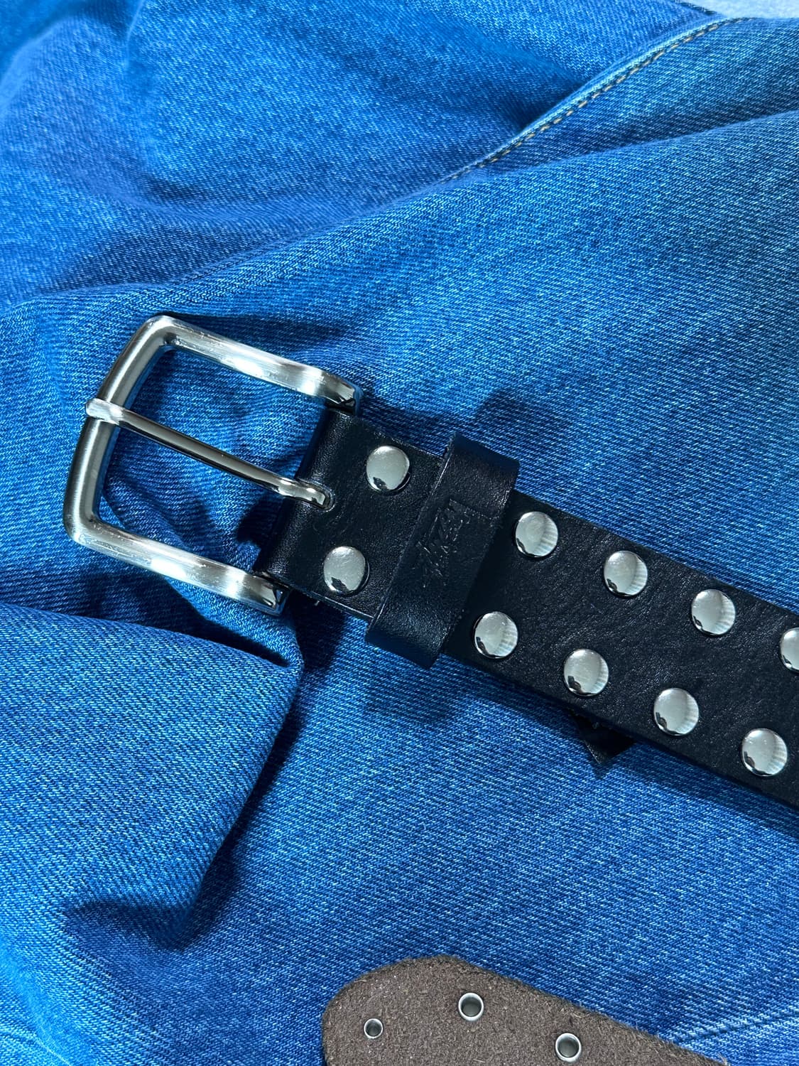 [L/XL] 스투시 스터드 벨트 블랙 상품이미지2