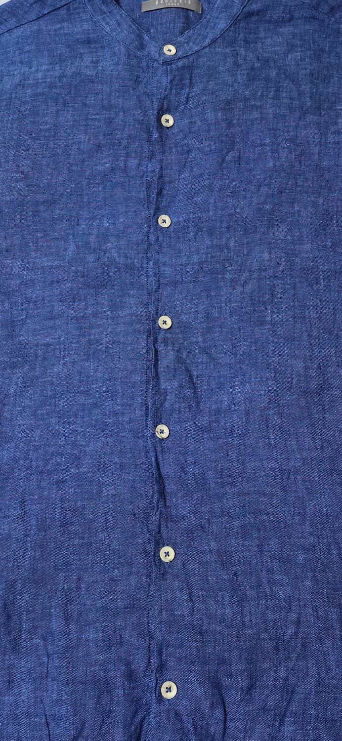 이태리 파니칼레 린넨  블루 셔츠 L 상품이미지5