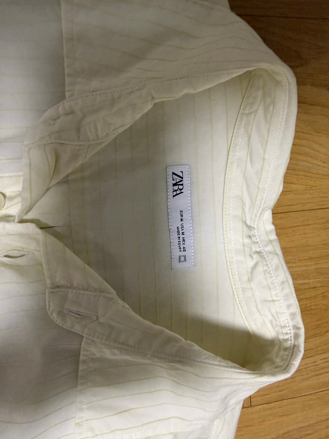 자라 스트라이프 셔츠 yellow 상품이미지2