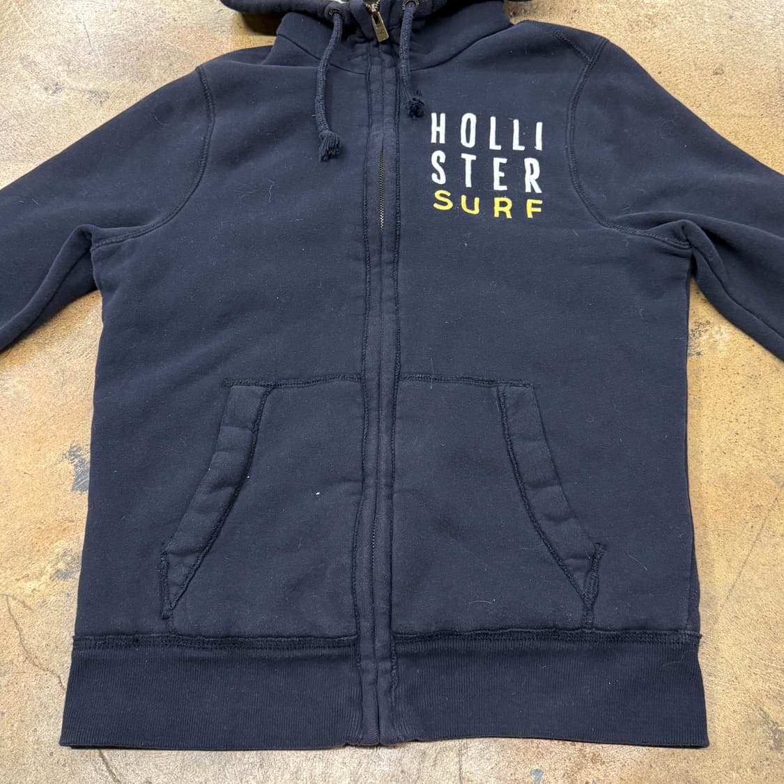 홀리스터 네이비 양털 후드집업 상품이미지3