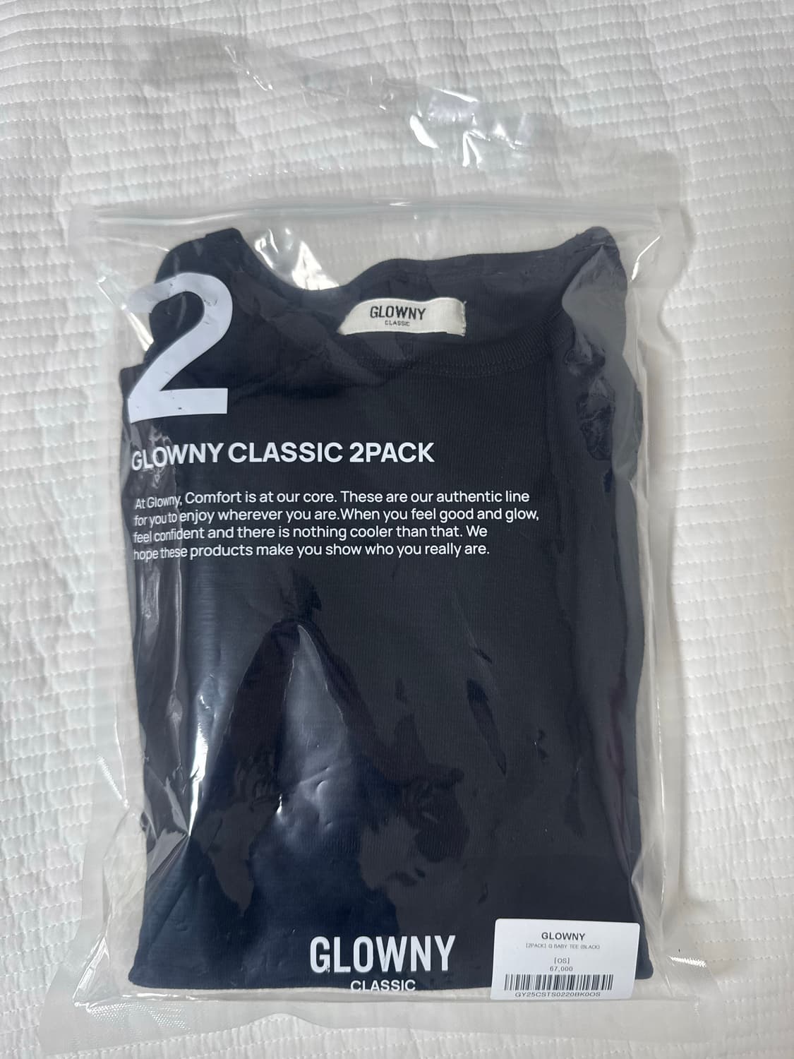 글로니 G Baby tee 베이비티 블랙(2pack) 상품이미지2