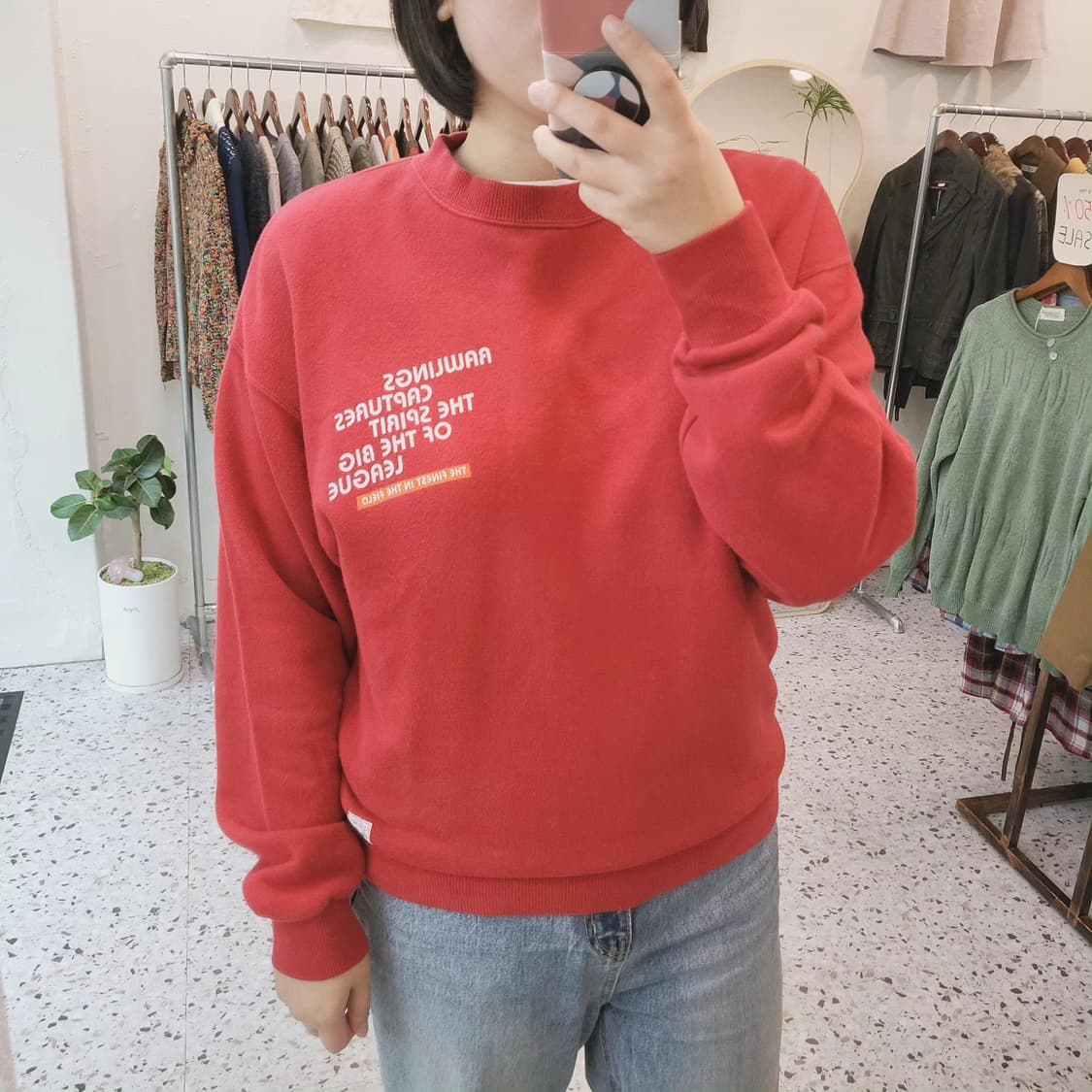 Rawlings 빈티지레드 스웻셔츠 상품이미지10