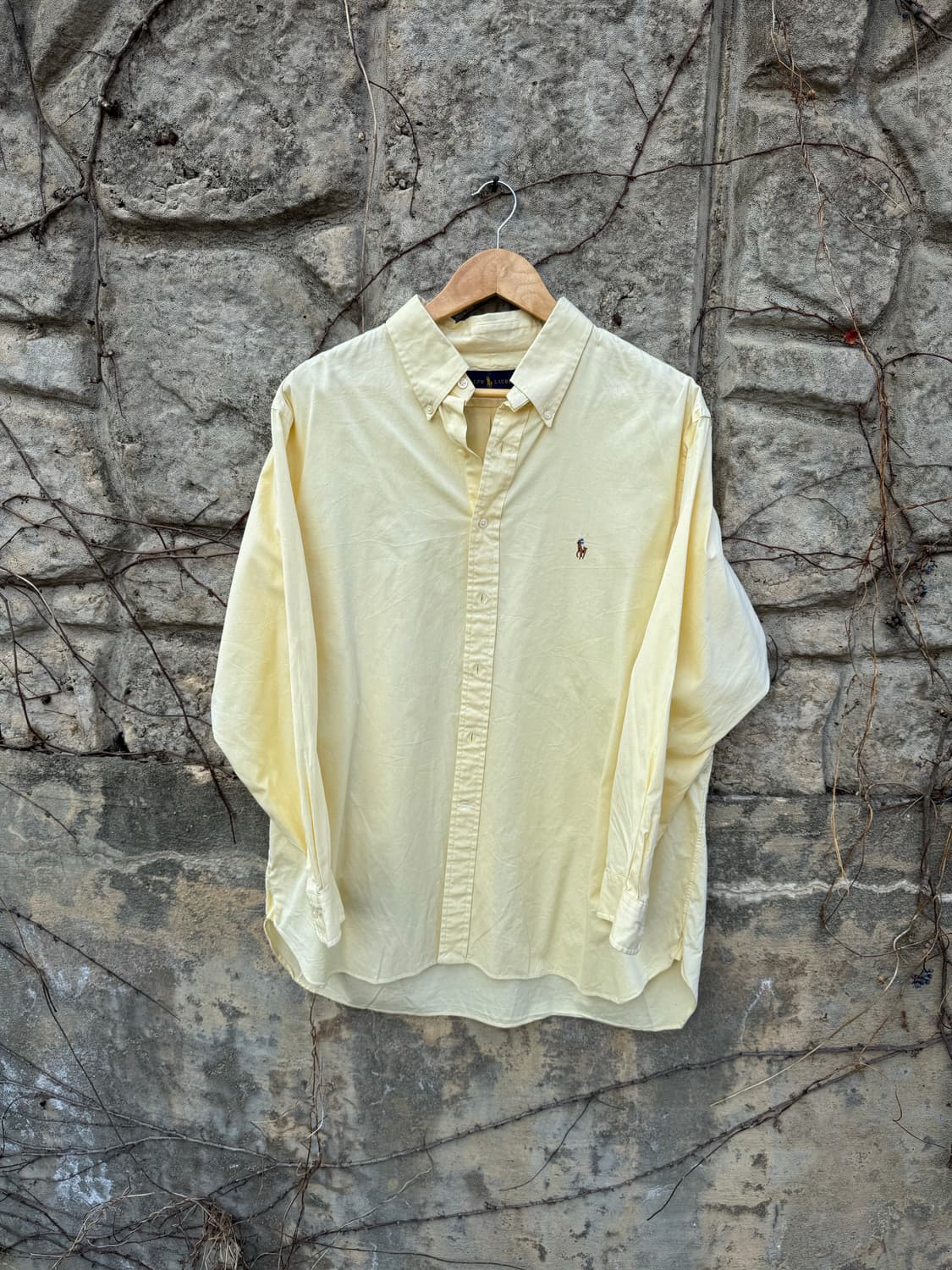 폴로 랄프로렌 빈티지 옐로우 코튼 셔츠 110 상품이미지1
