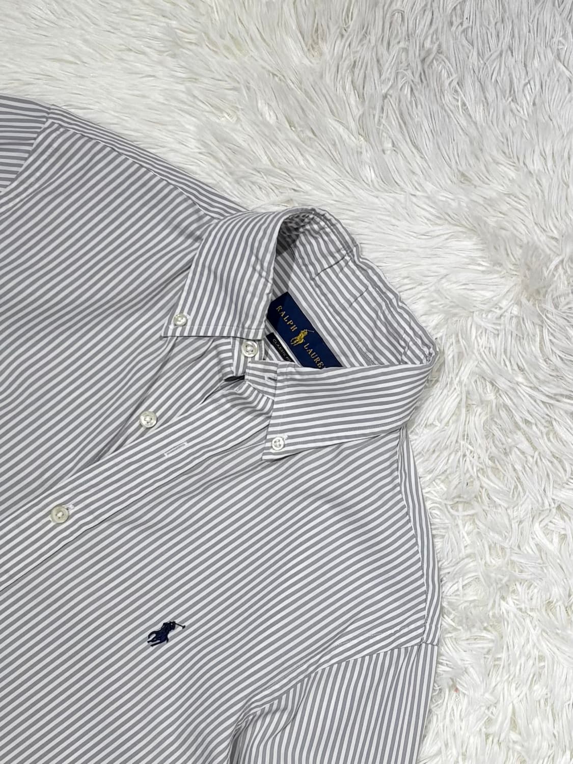 폴로랄프로렌 qr 네이비포니 스트라이프 셔츠 상품이미지4