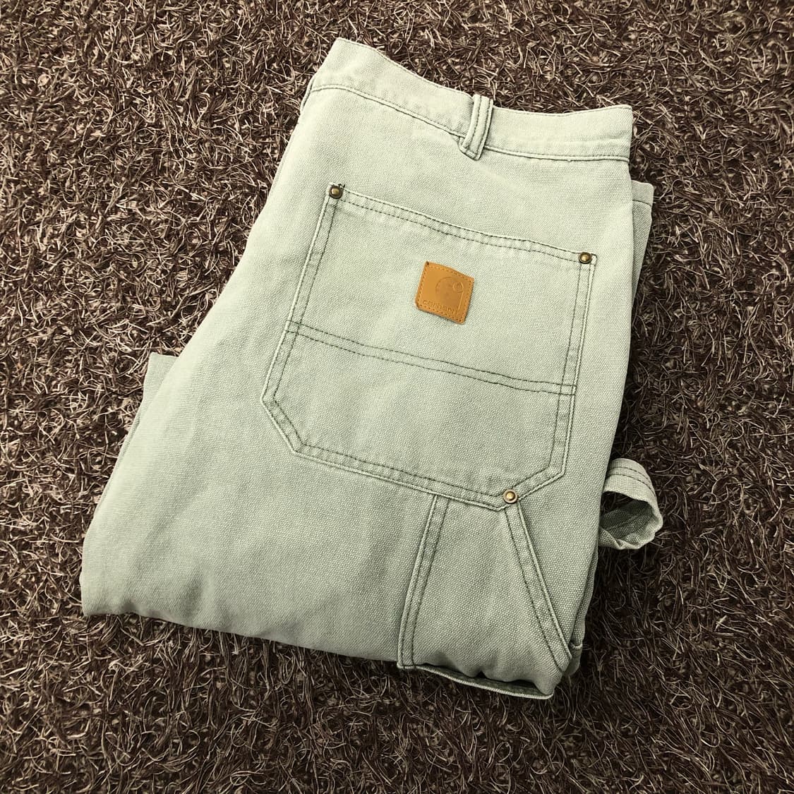 칼하트 더블니 카펜터 워크 팬츠 B136-Mos 상품이미지1