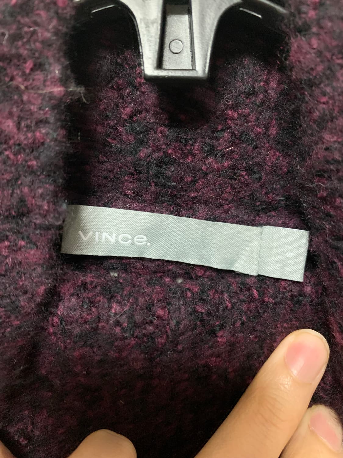 빈스 버건디 니트 상품이미지2