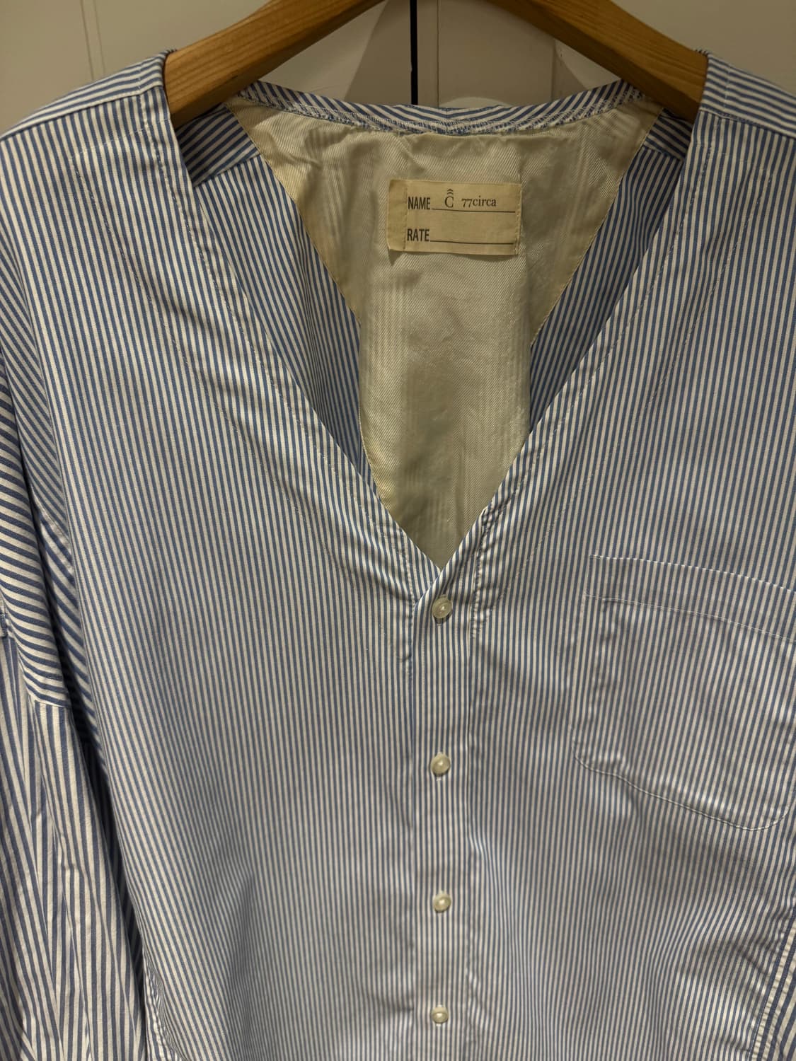 77cirka 스트라이프 브이넥셔츠 상품이미지3