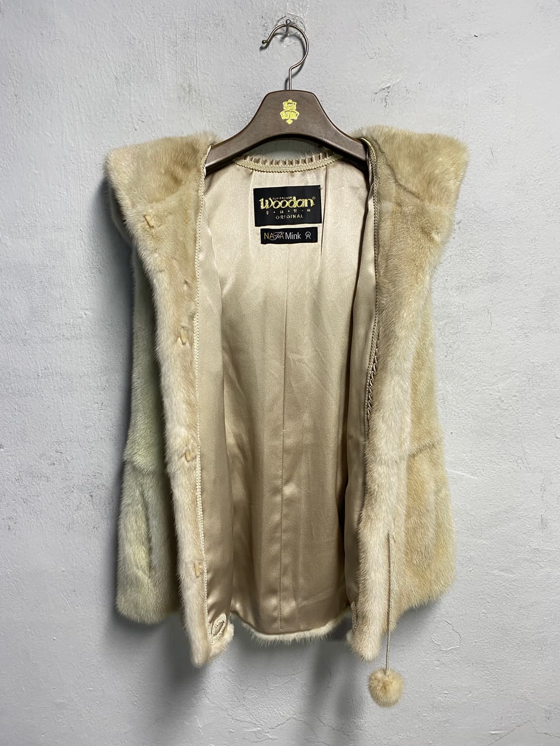 우단모피 나파밍크 후드 베스트 55-66 상품이미지6