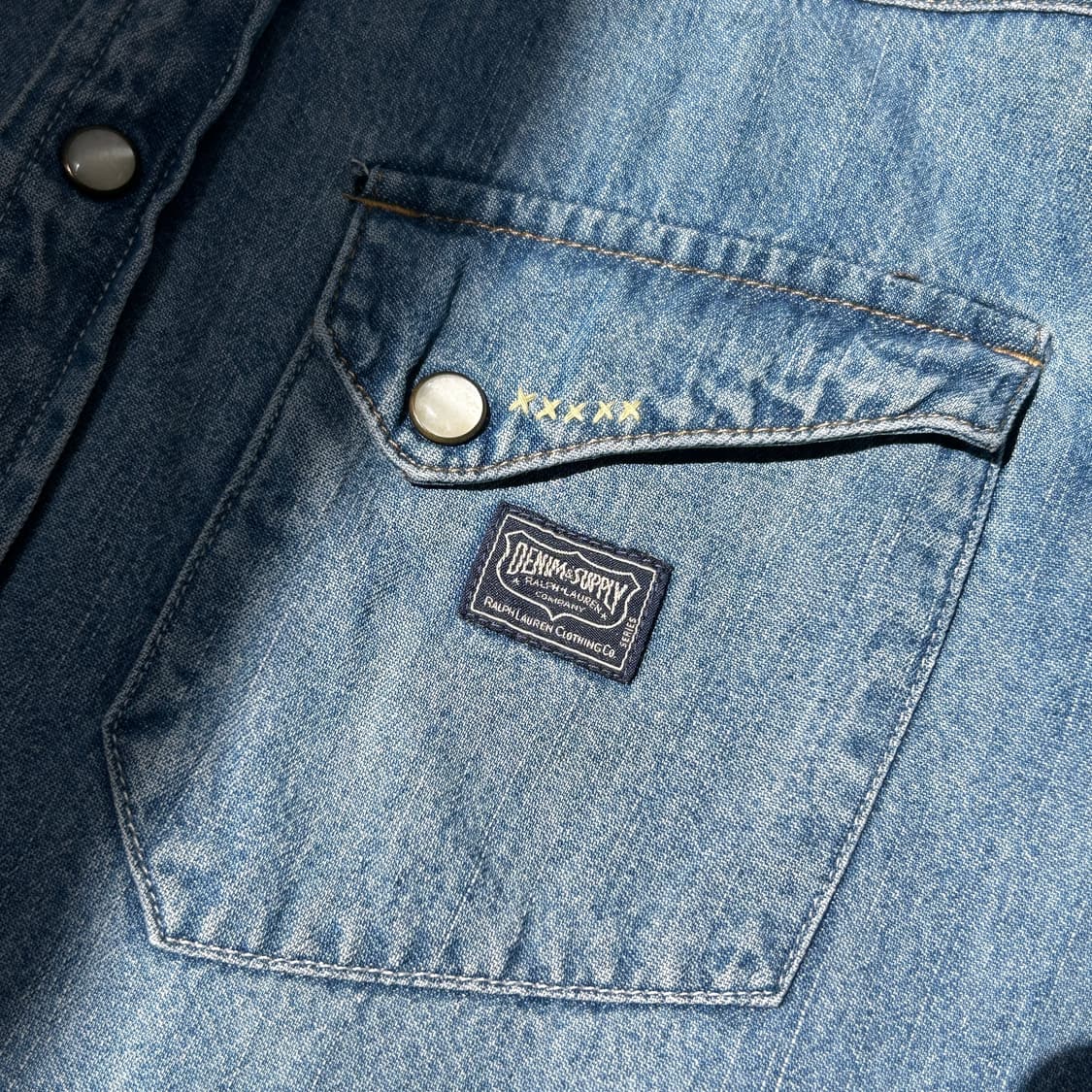 데님앤서플라이 반팔 데님 셔츠 상품이미지5