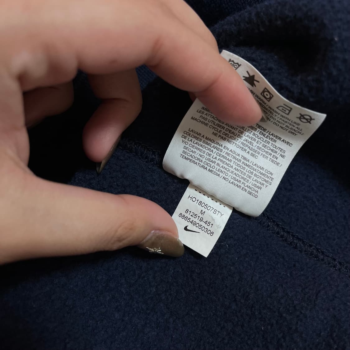 [정품] 나이키 네이비 푸츄라 반집업후드티 [ M ] 상품이미지6