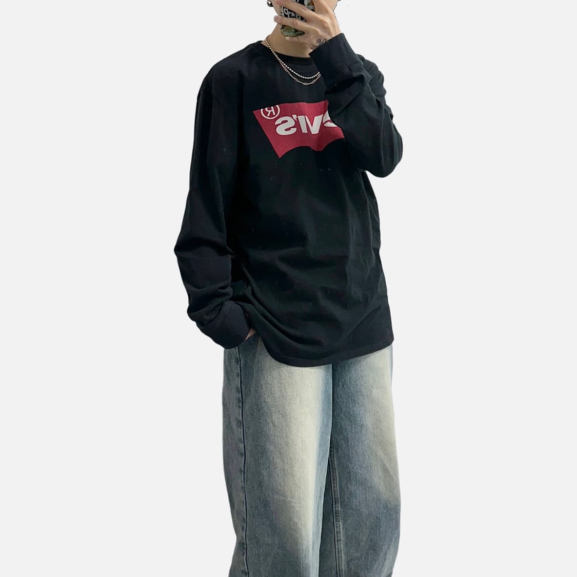 리바이스 배트윙 로고 롱슬리브 긴팔티셔츠 상품이미지2