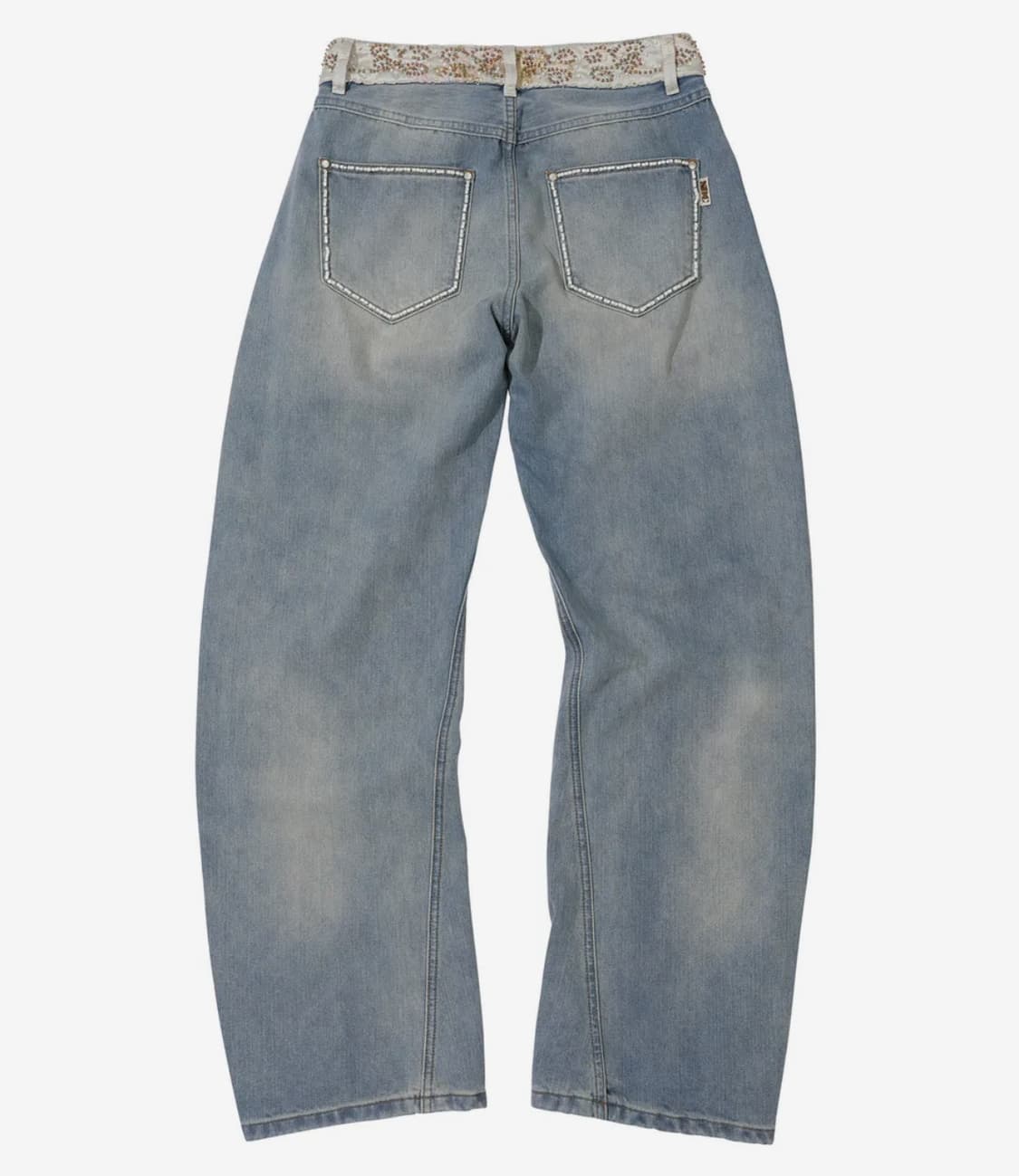 스컬프터 Beaded Waist Denim Pants Mid Blue  상품이미지2