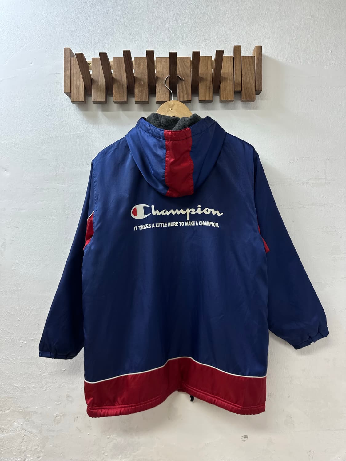 90 Jpn Champion 올드스쿨 챔피온 플리스 안감 바람막이 상품이미지4