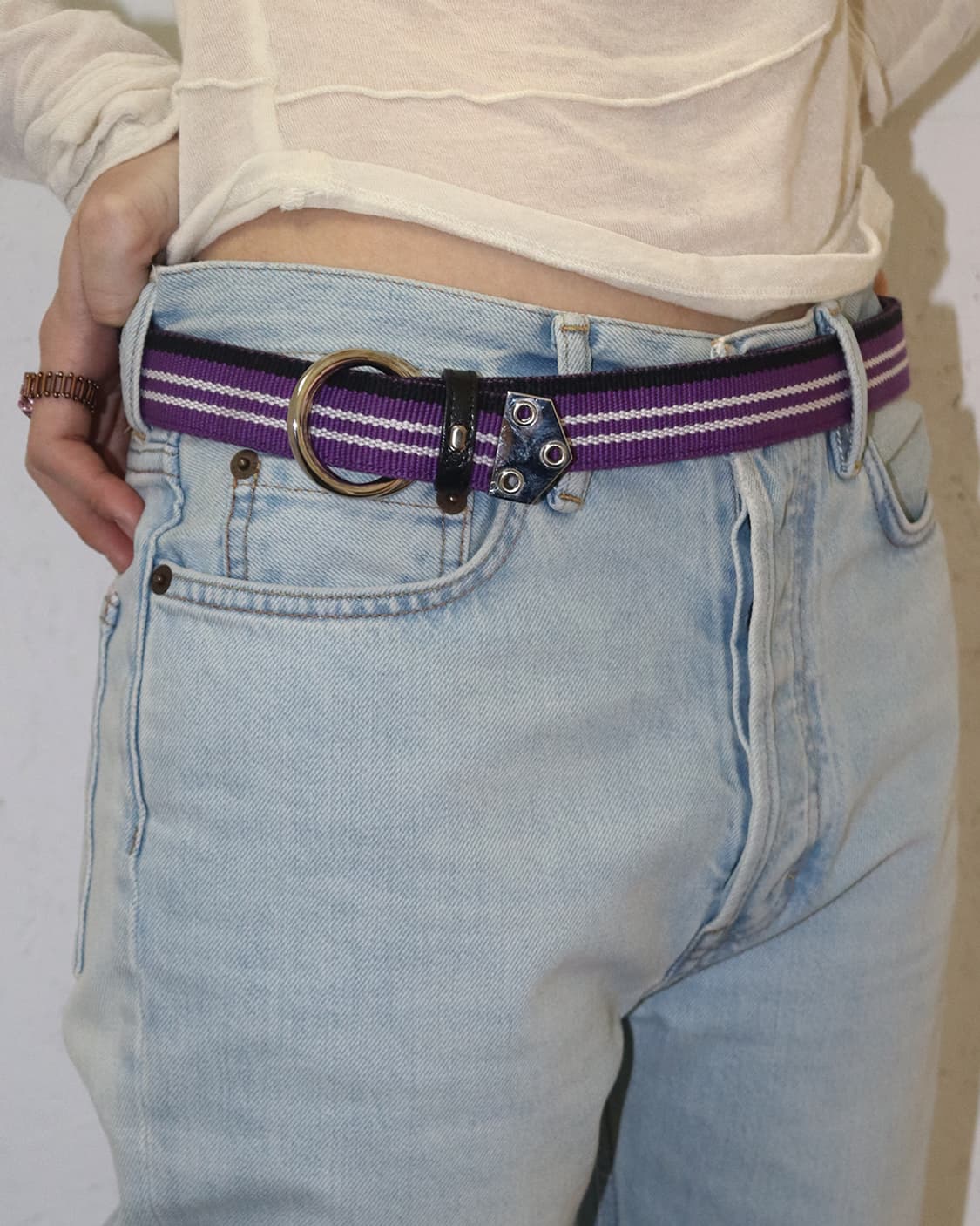 발렌시아가 by 니콜라 게스키에르 07AW 퍼플 캔버스 벨트 상품이미지3
