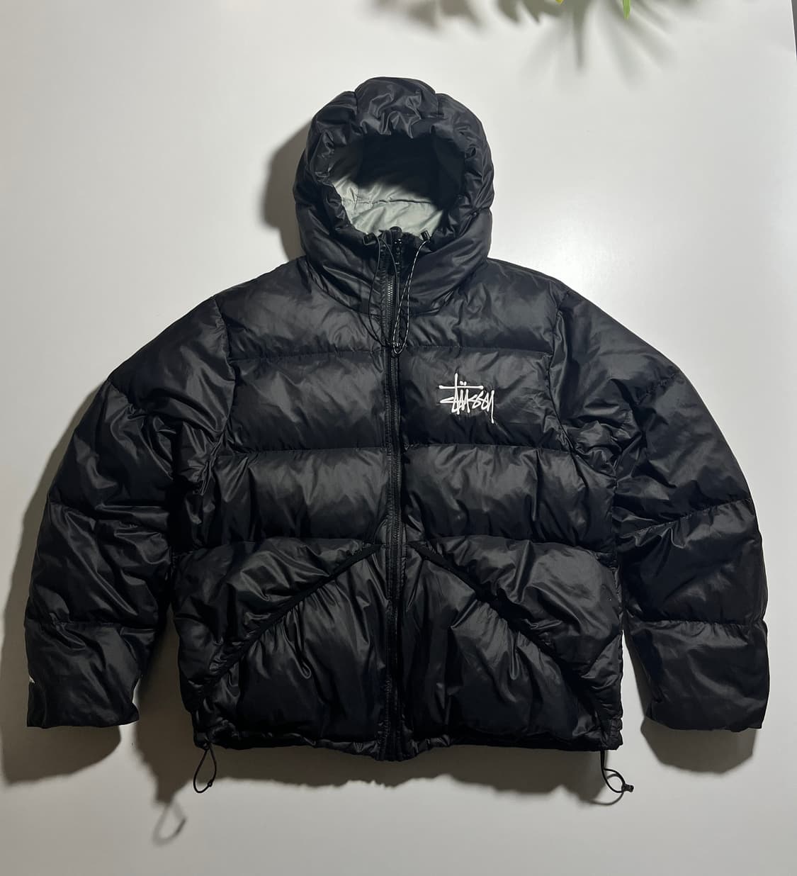 스투시 마이크로 립스탑 다운 파카 블랙 상품이미지1