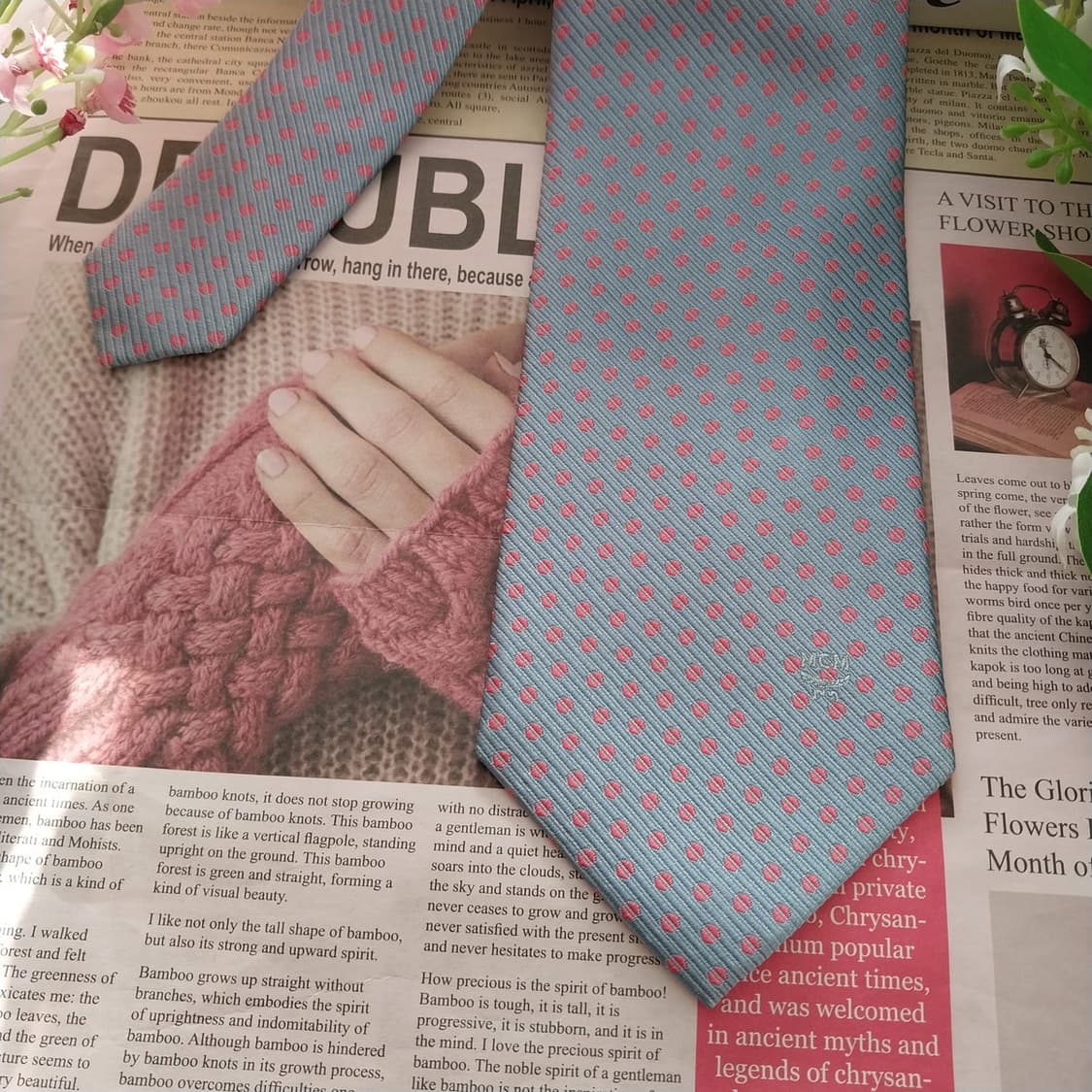 MCM 실크 도트&로고 자카드 넥타이 8.5cm A+등급 K1528
 상품이미지4