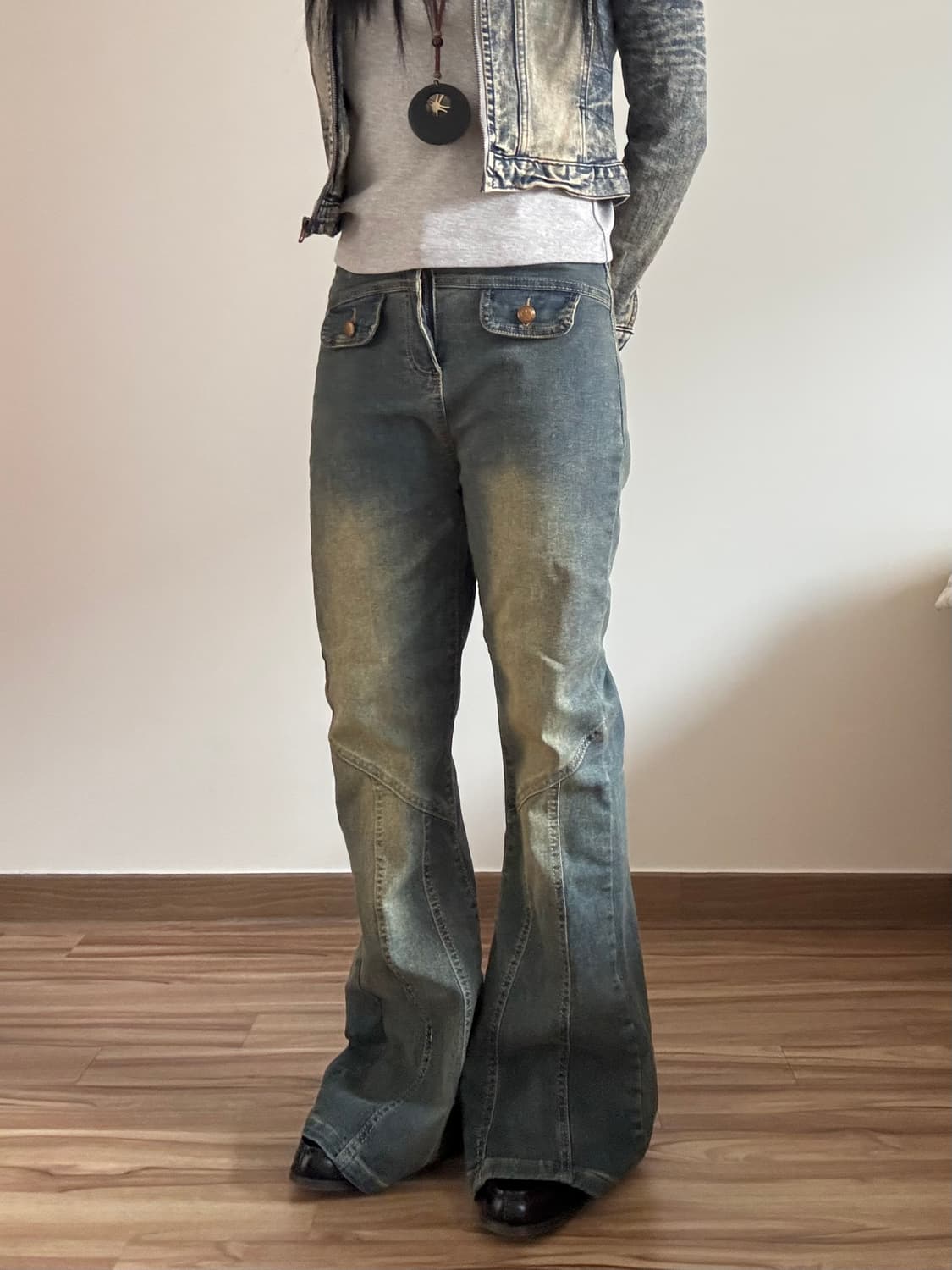 데님 부츠컷 팬츠 상품이미지3