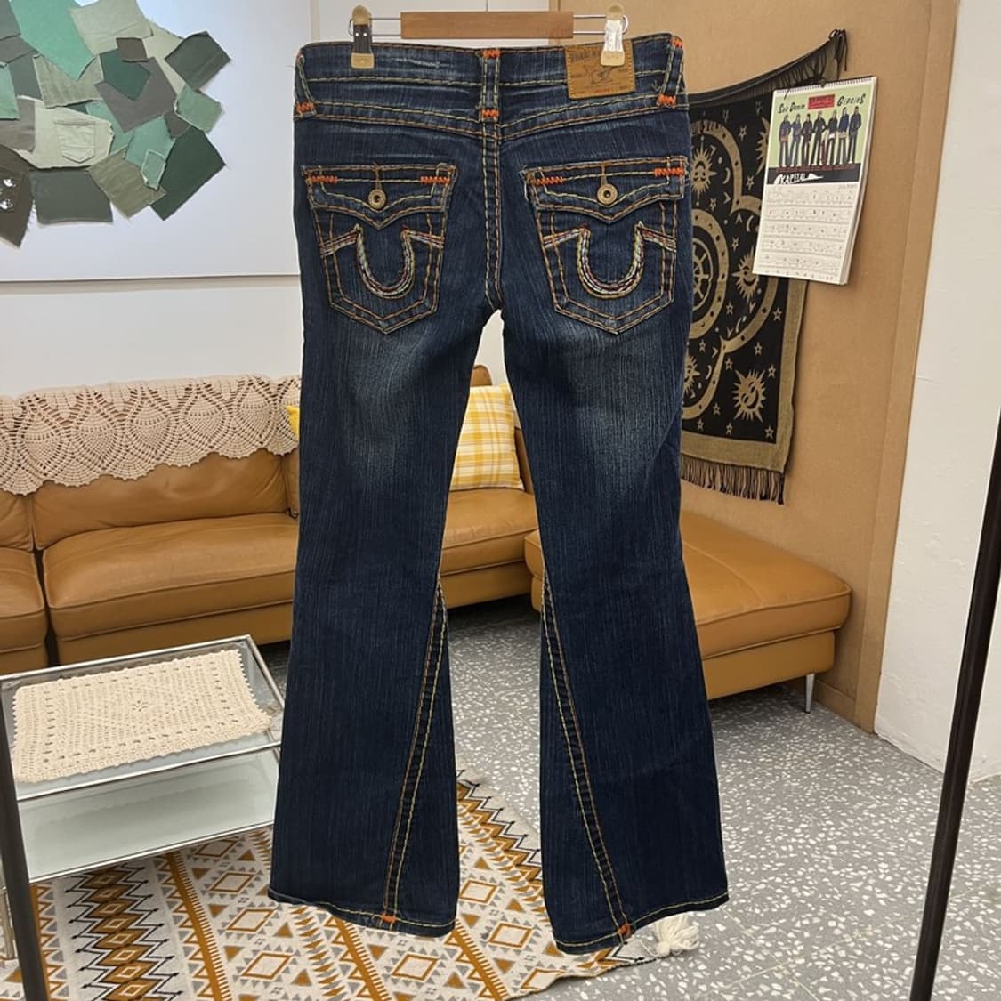 트루릴리전 조이빅티 희귀 Y2K 레트로 데님팬츠 28인치 C11009 상품이미지4
