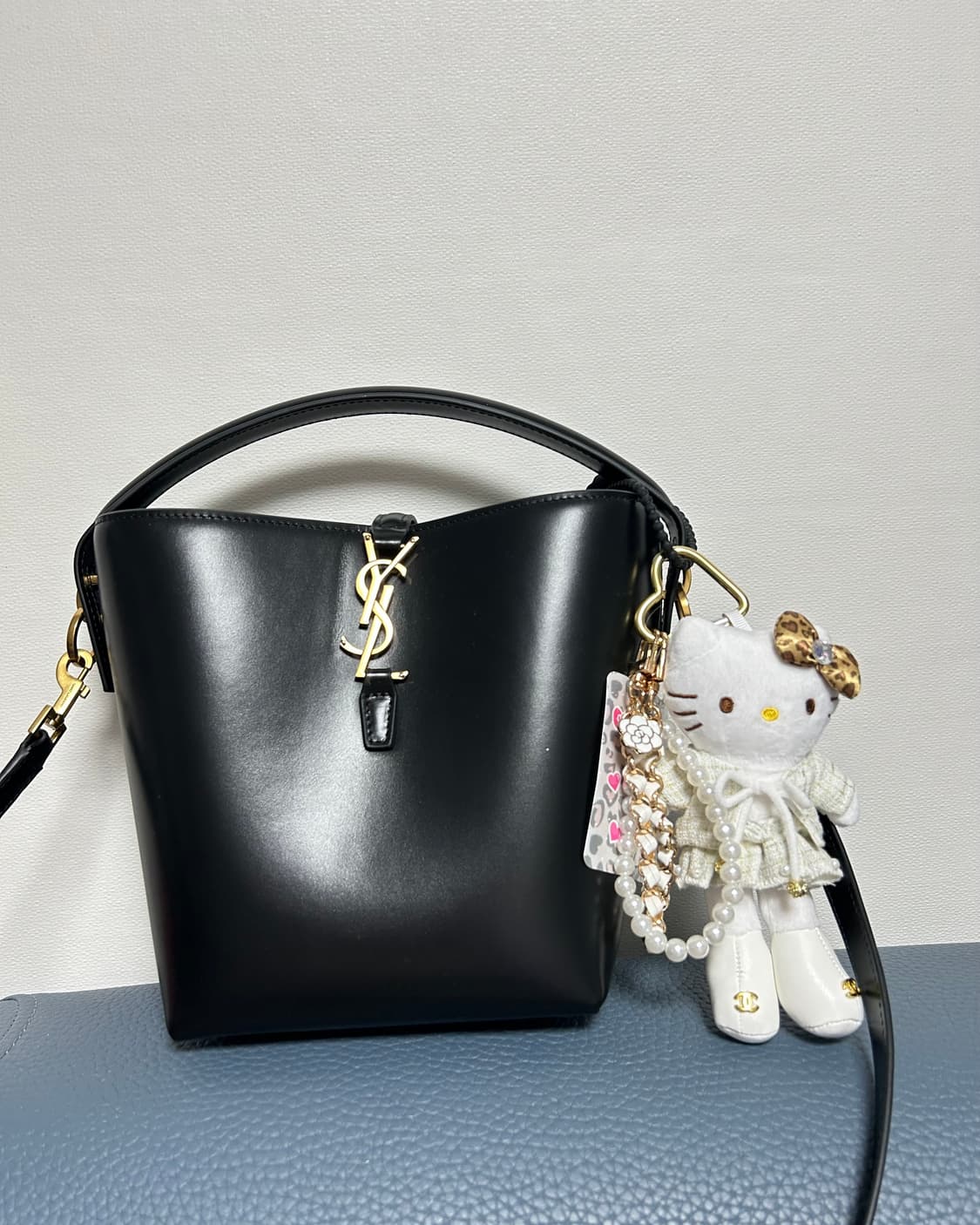 (11)롱다리키티 커스텀키링-레오파드 리본 트위드  상품이미지4