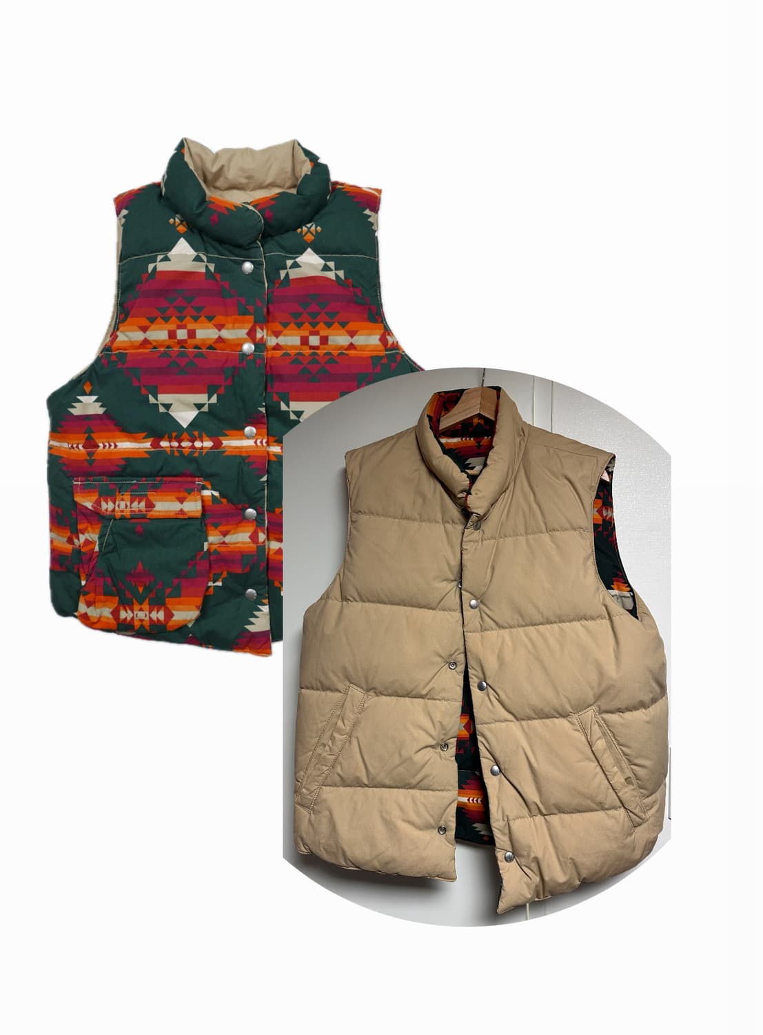 폴로 아즈텍 리버시블 패딩베스트 L  상품이미지1