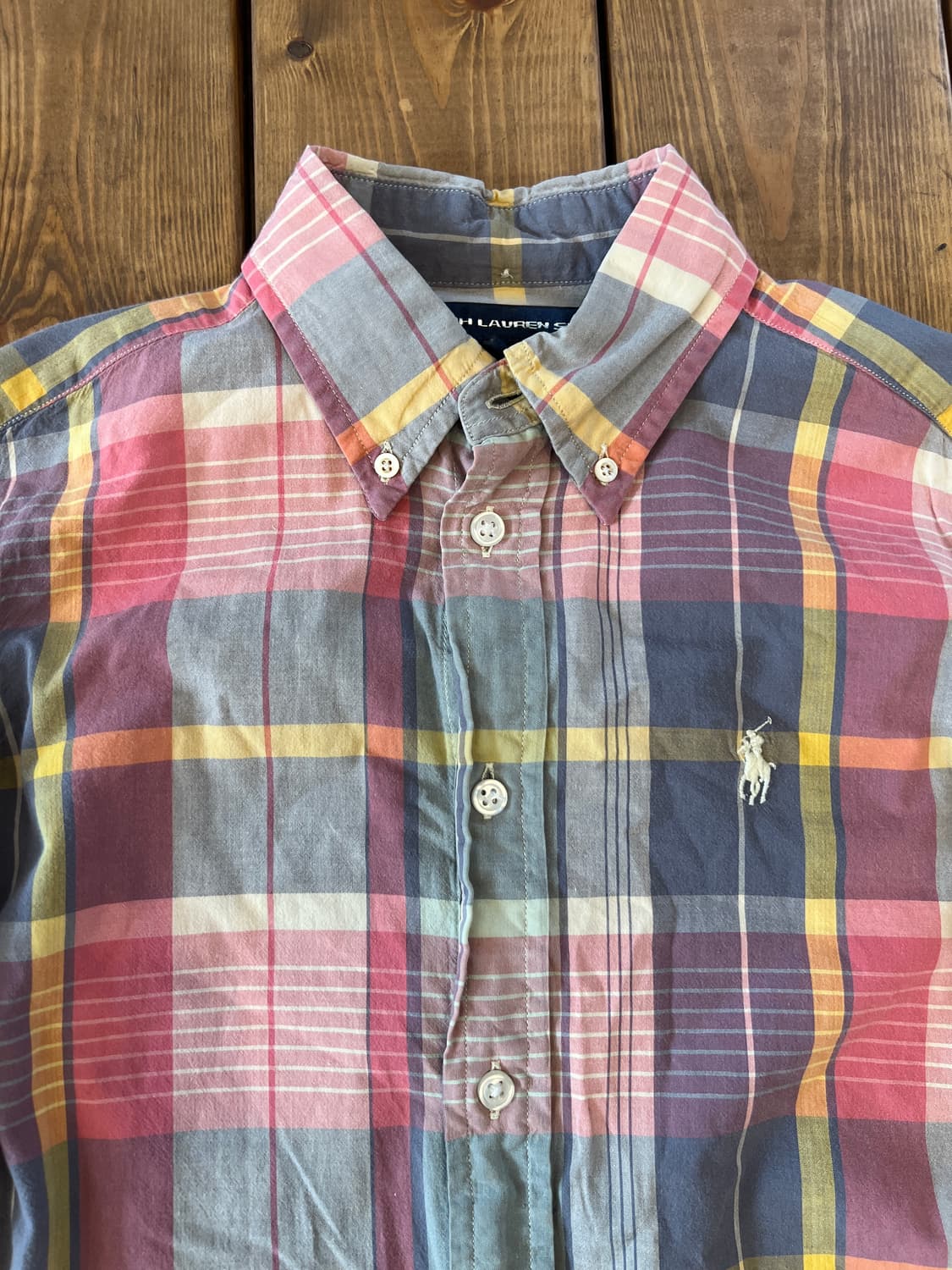 폴로 핑크 체크 셔츠 상품이미지9