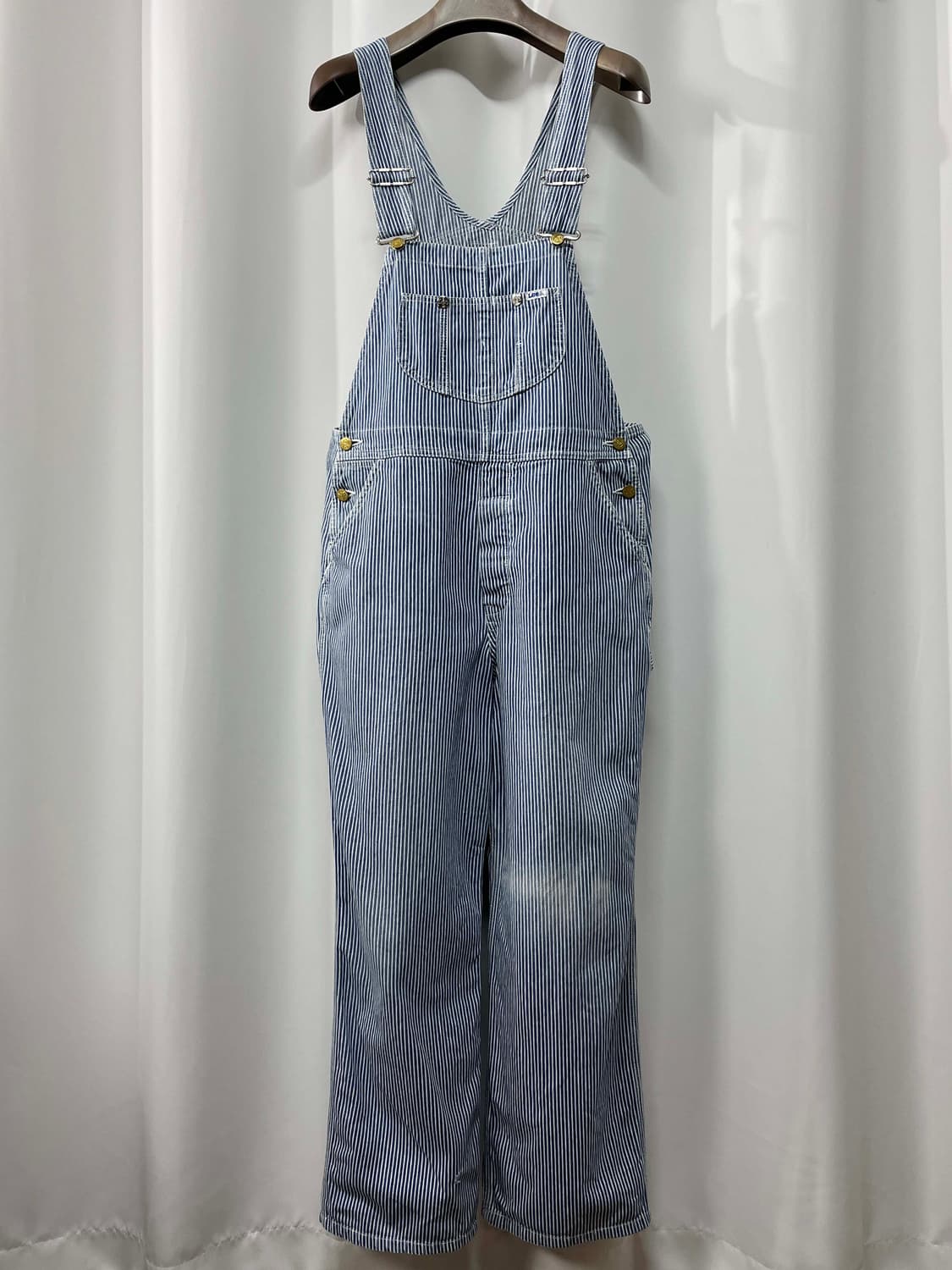 80's LEE 히코리 인디고 오버롤 카펜터 워크웨어 멜빵바지 91-SB 상품이미지1