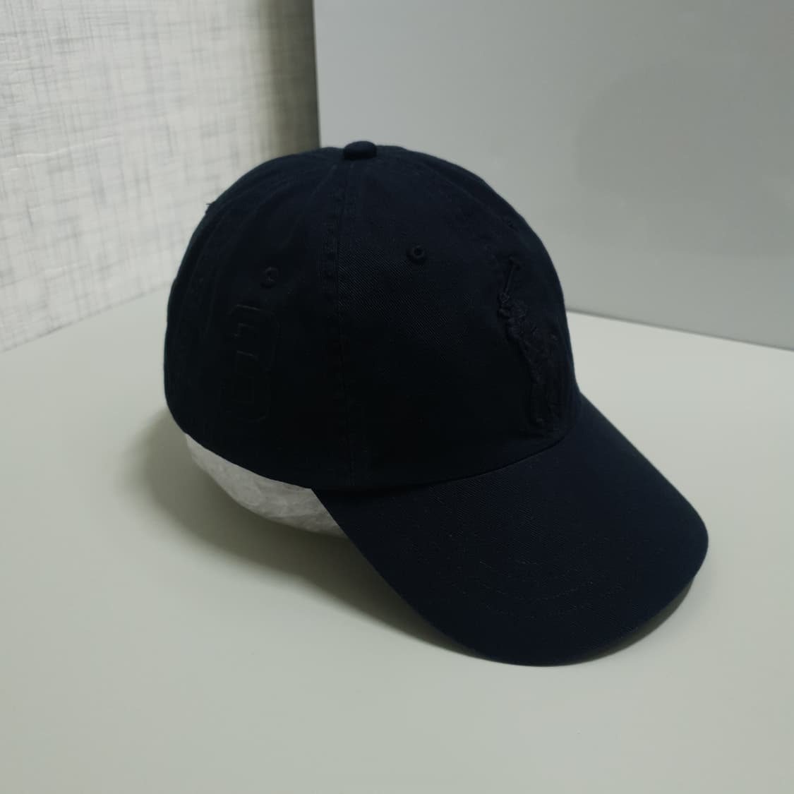 OS) 폴로 랄프로렌 신형 클래식 빅포니 로고 볼캡 모자 올블랙 상품이미지3