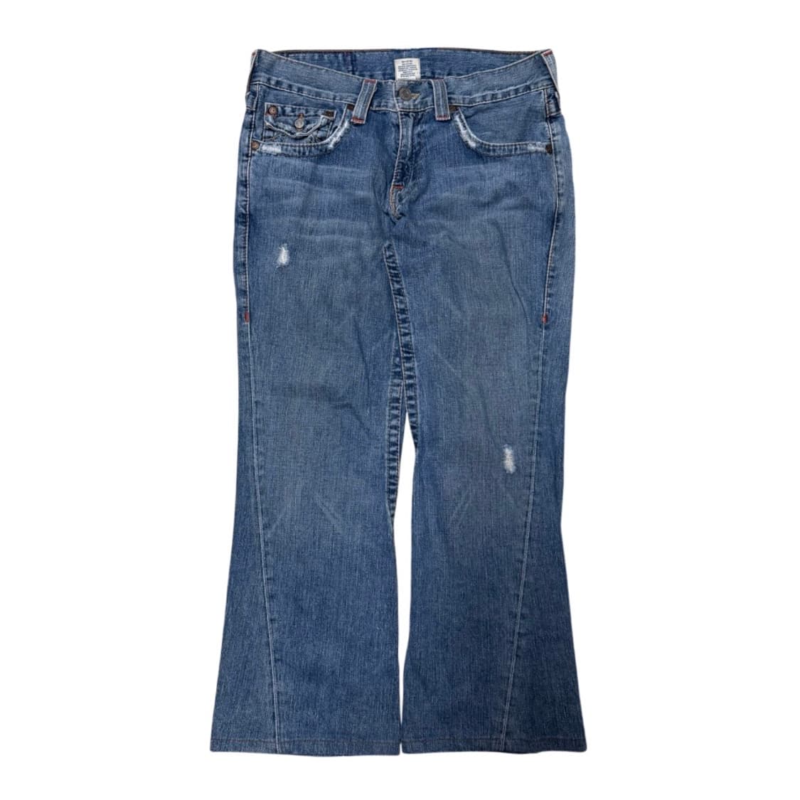 트루릴리전 플레어 조이 부츠컷 데미지워싱 연청 데님팬츠 상품이미지6