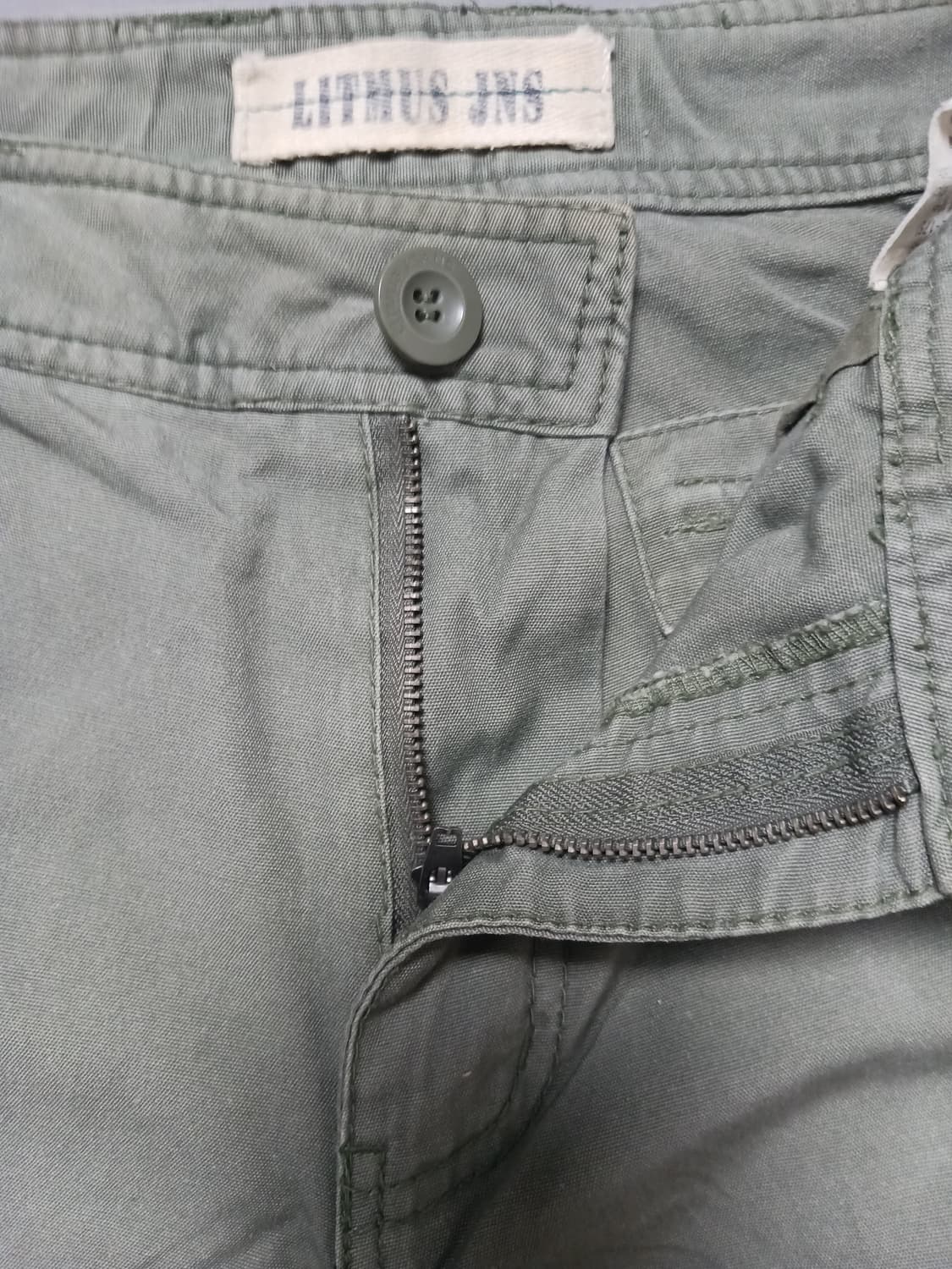 [32] 리트머스 진스 카고 팬츠 면바지 카키 상품이미지6