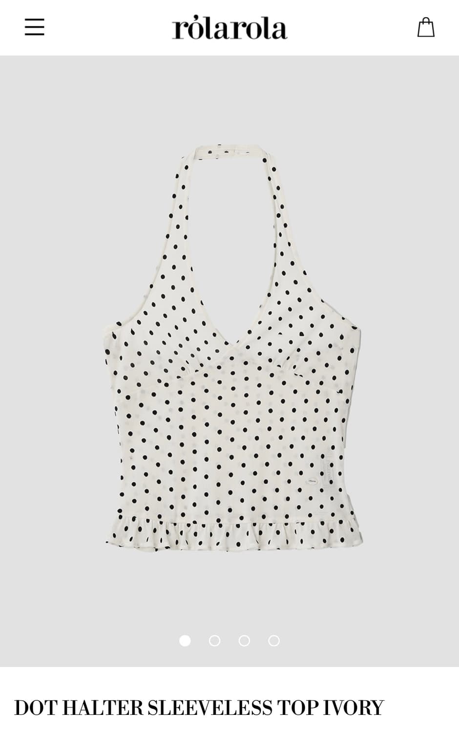 로라로라 도트 홀터넥 슬리브리스 상품이미지1