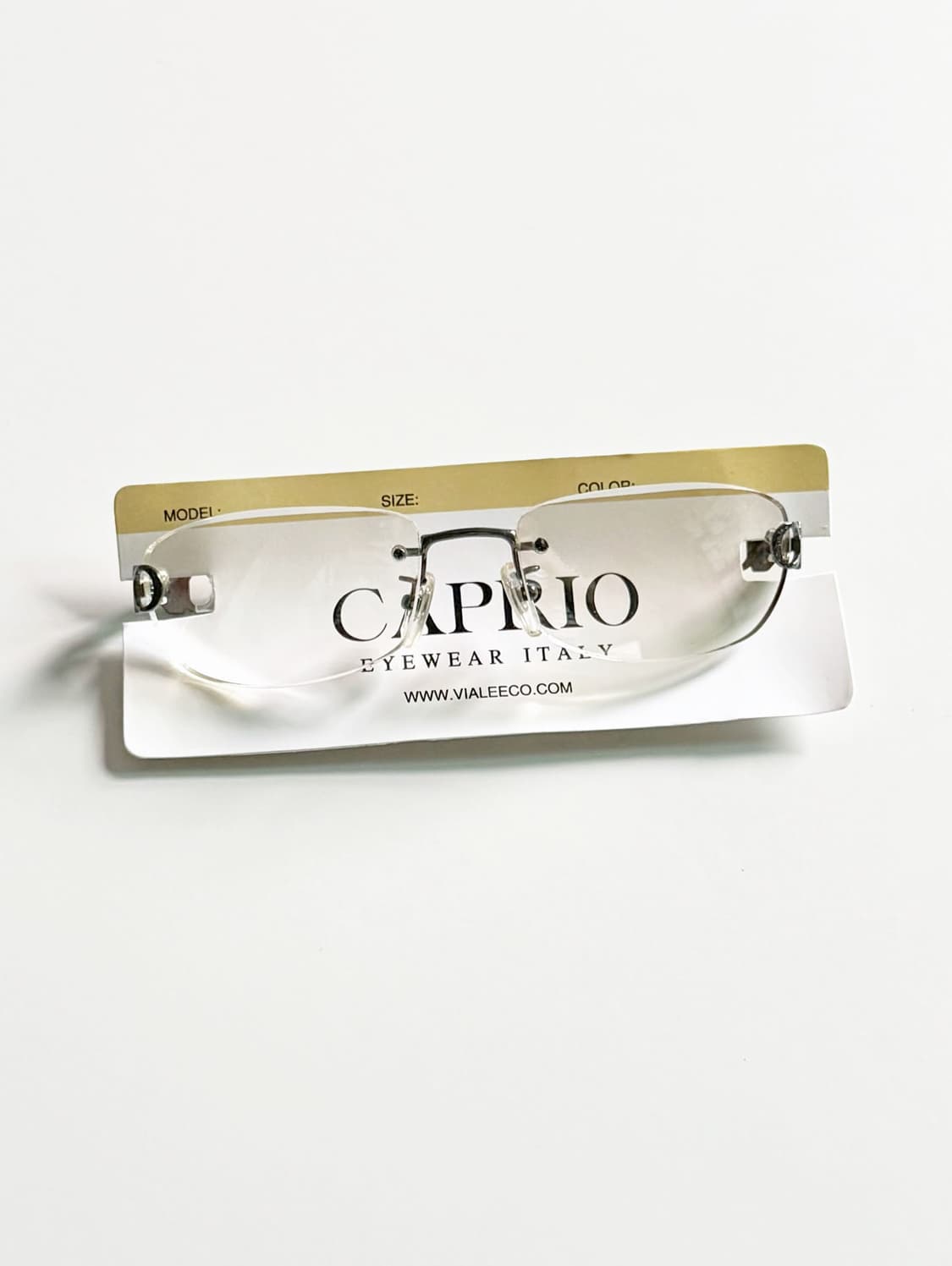 CAPRIO 무테 스퀘어 메탈 프레임 빈티지 틴트 선글라스 상품이미지2