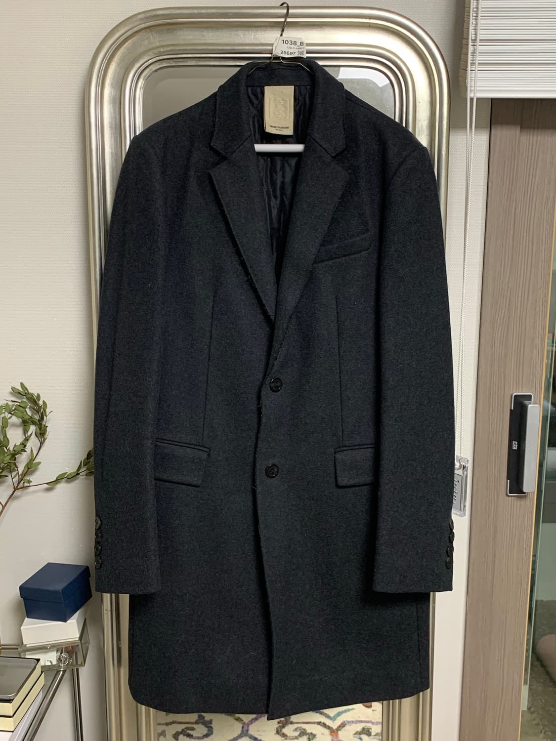 우영미 울 차콜 코트 48사이즈 상품이미지1