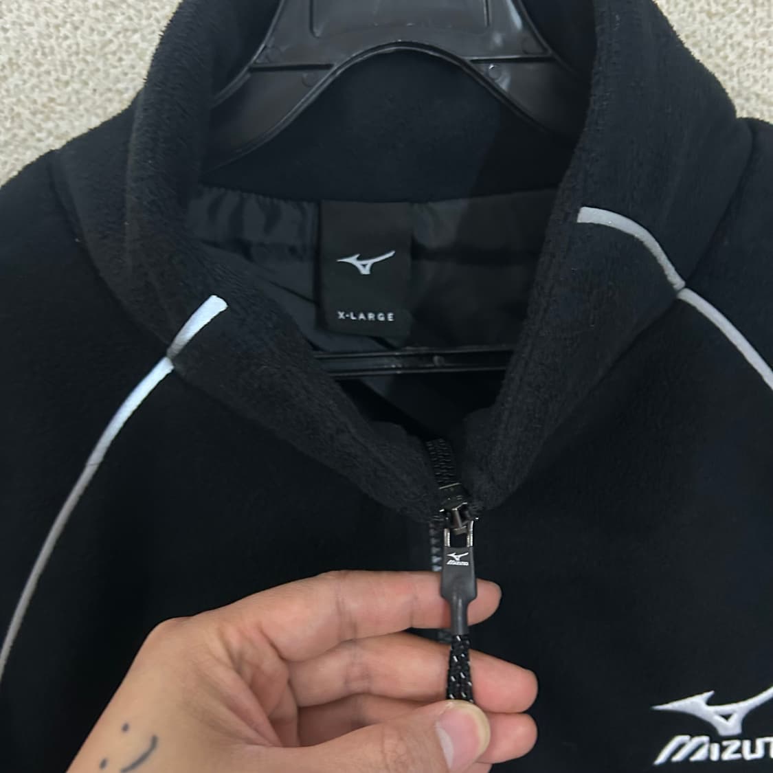 (XL) 미즈노 블랙 플리스 자켓 상품이미지5