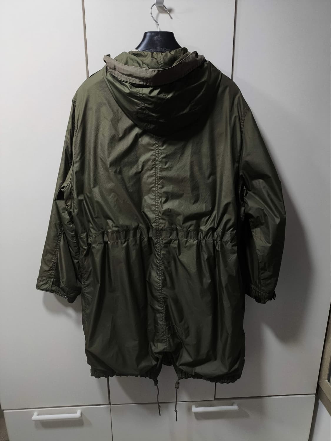 L 버버리 나일론 스트링 후드 야상 모즈코트 카키 상품이미지7