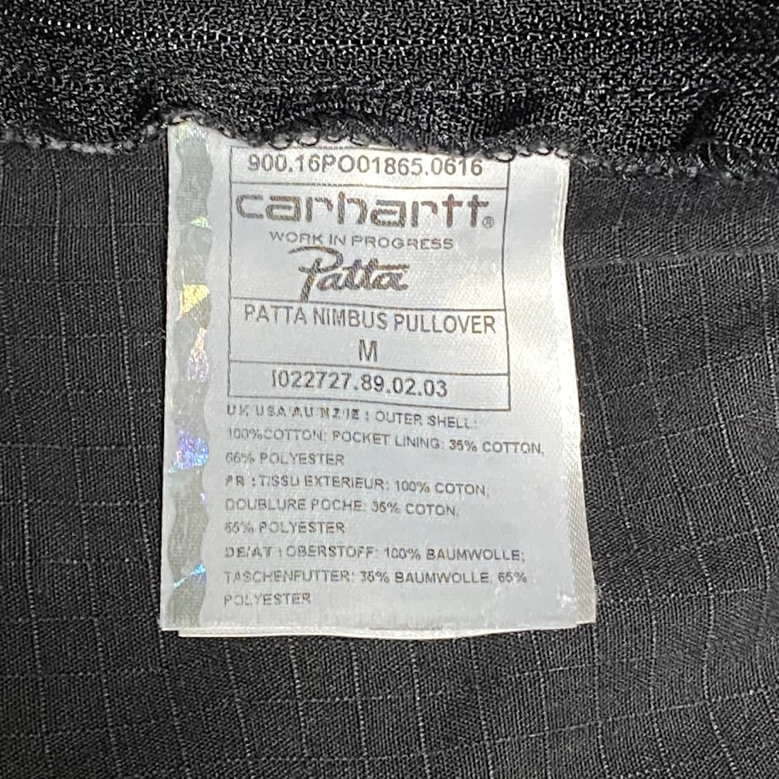 칼하트 X 파타 님부스 풀오버 아노락 자켓 M 상품이미지5