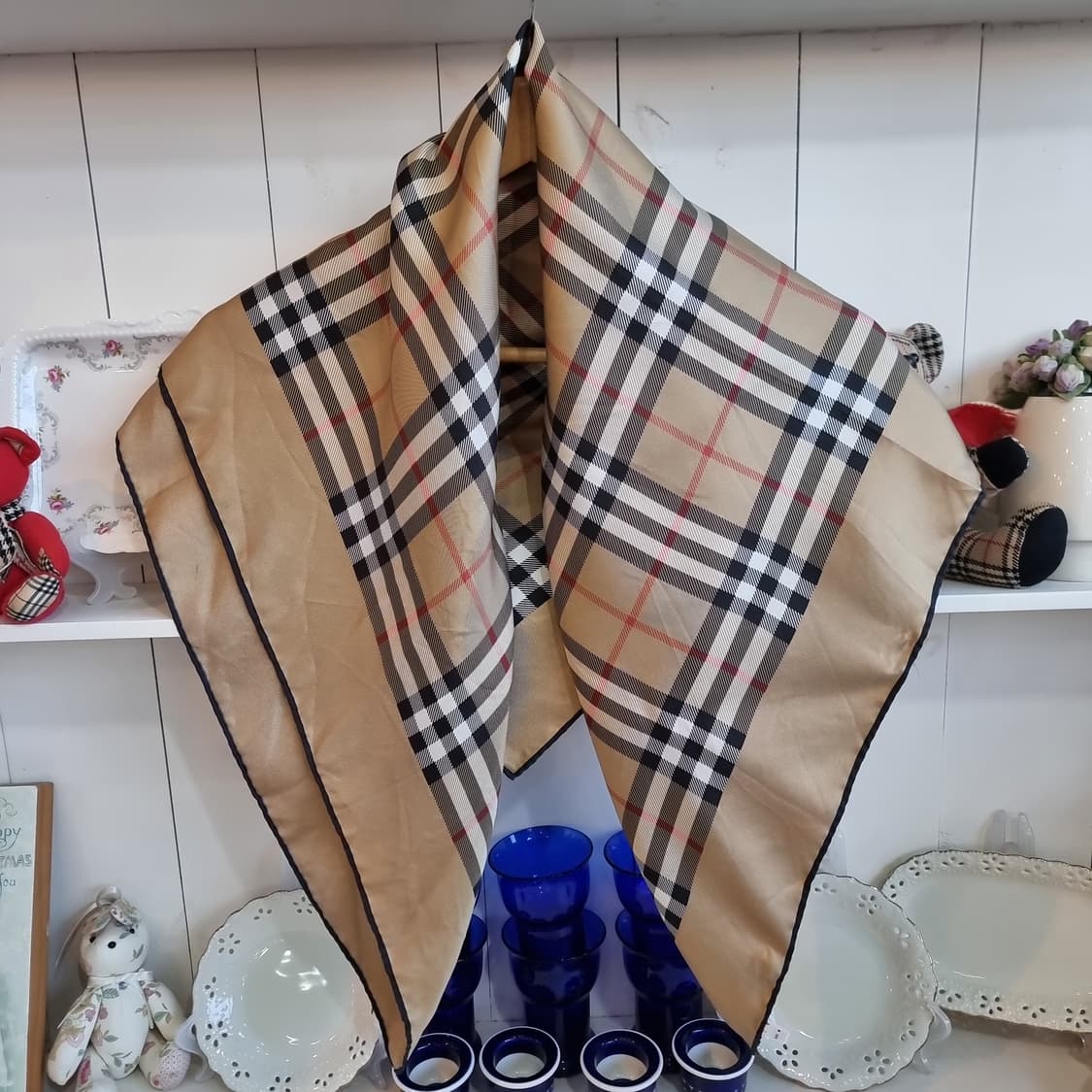 버버리 체크 스카프 브라운계열 상품이미지3