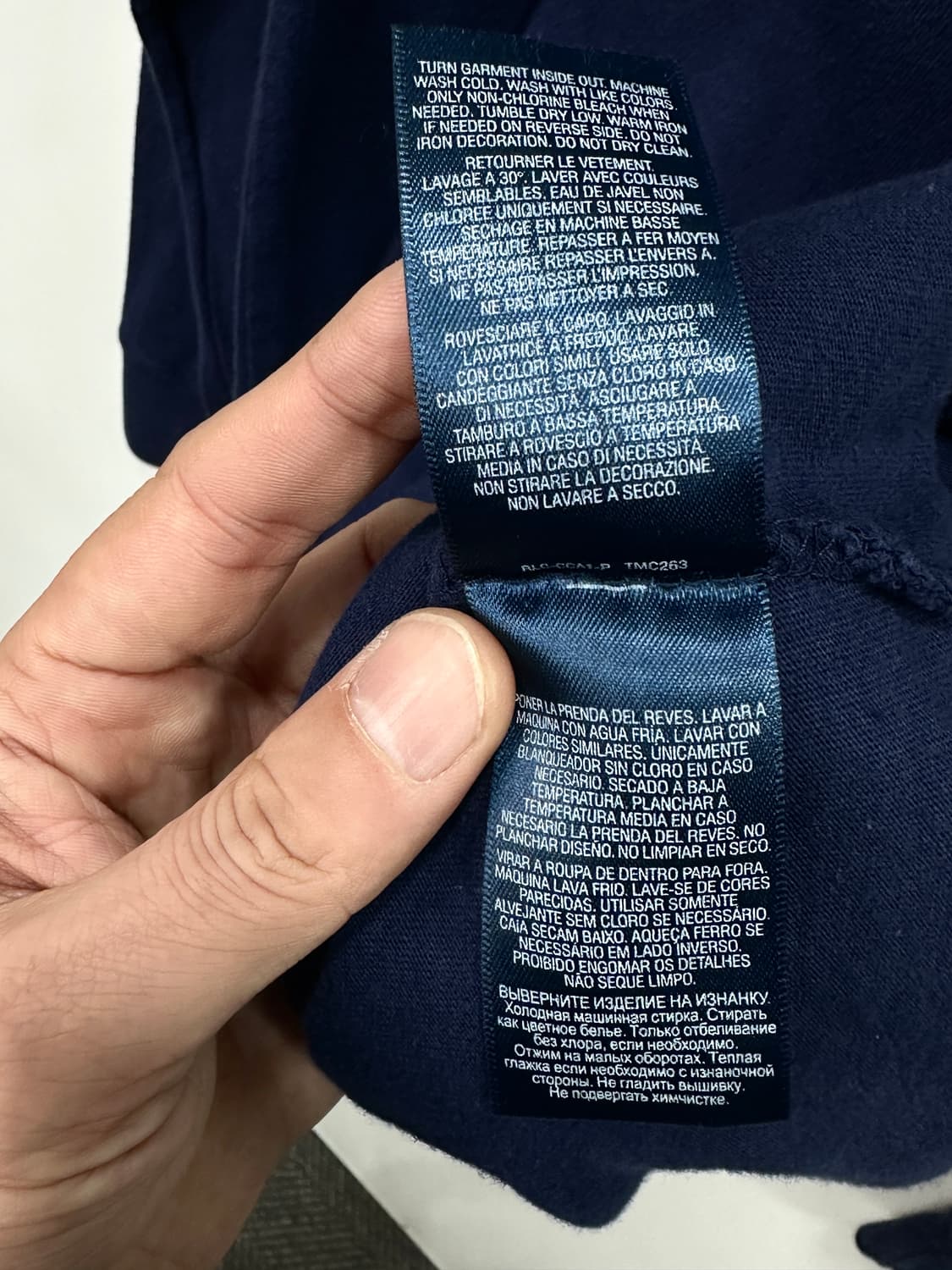 폴로 키즈 옐로우로고 롱슬리브 네이비 L 상품이미지5