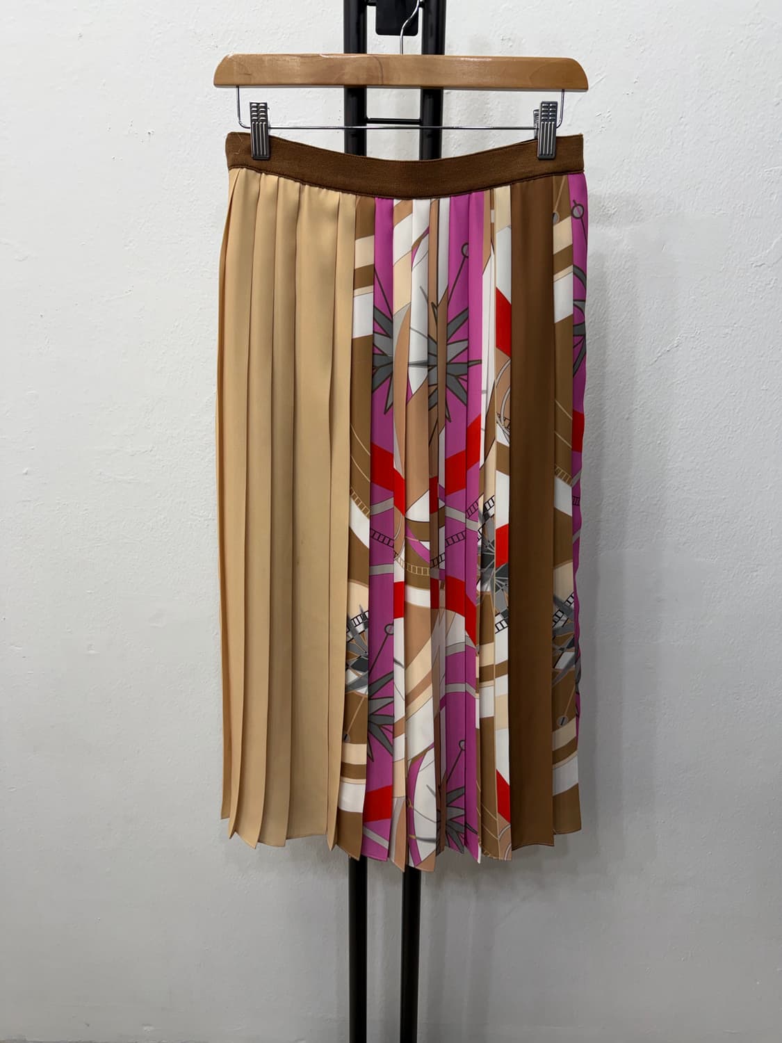 정품) 래트바이티 한섬 패턴 주름 밴딩 스커트 치마 67 상품이미지5