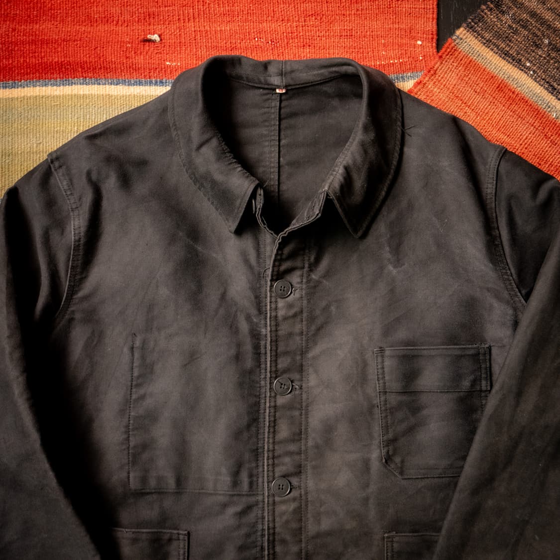 [Rare] 50s French Black moleskin jacket 상품이미지7